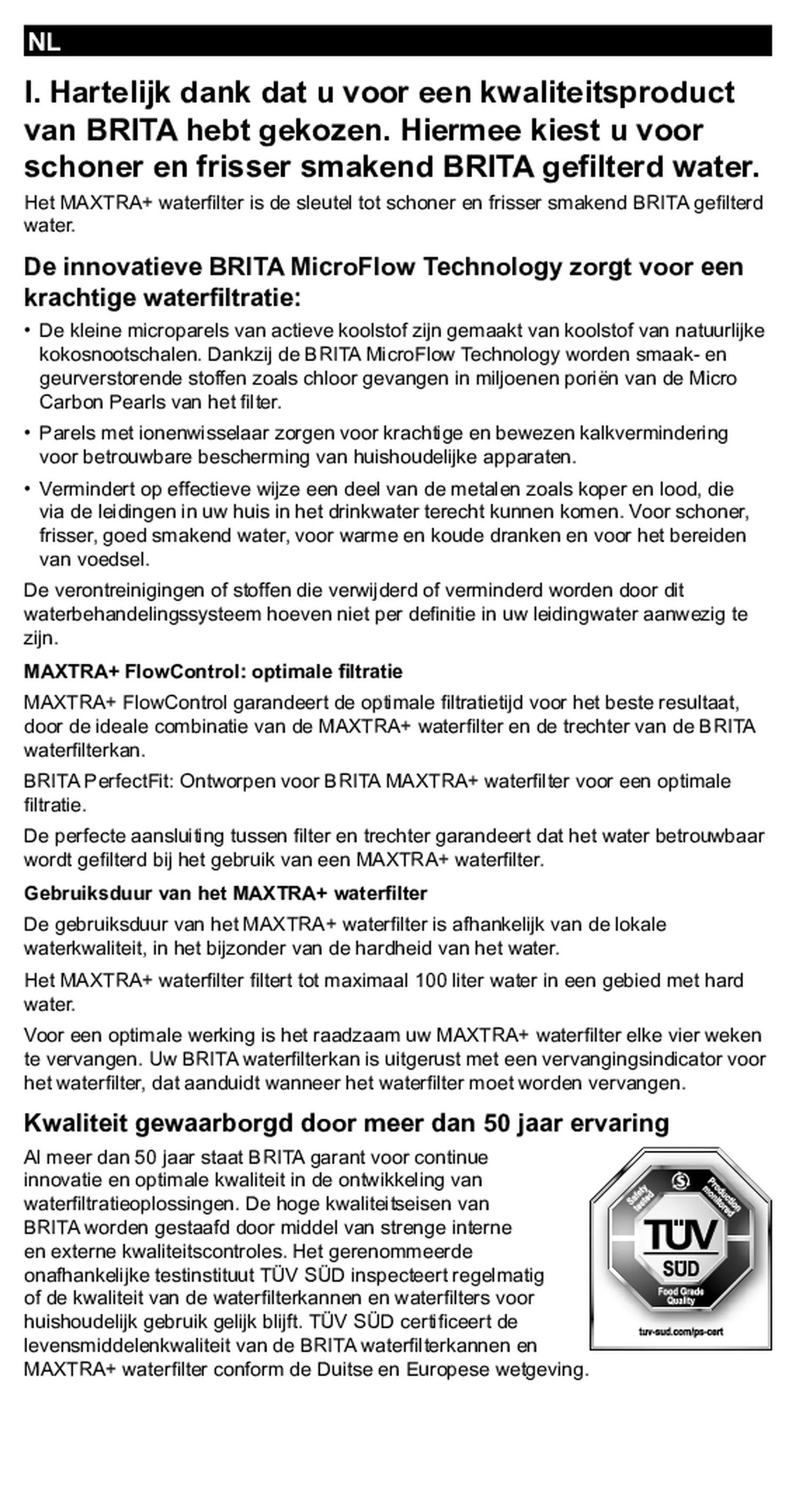 Waterfilterkan Marella Wit XL + 1 Maxtra Filterpatroon afbeelding van document #20, gebruiksaanwijzing