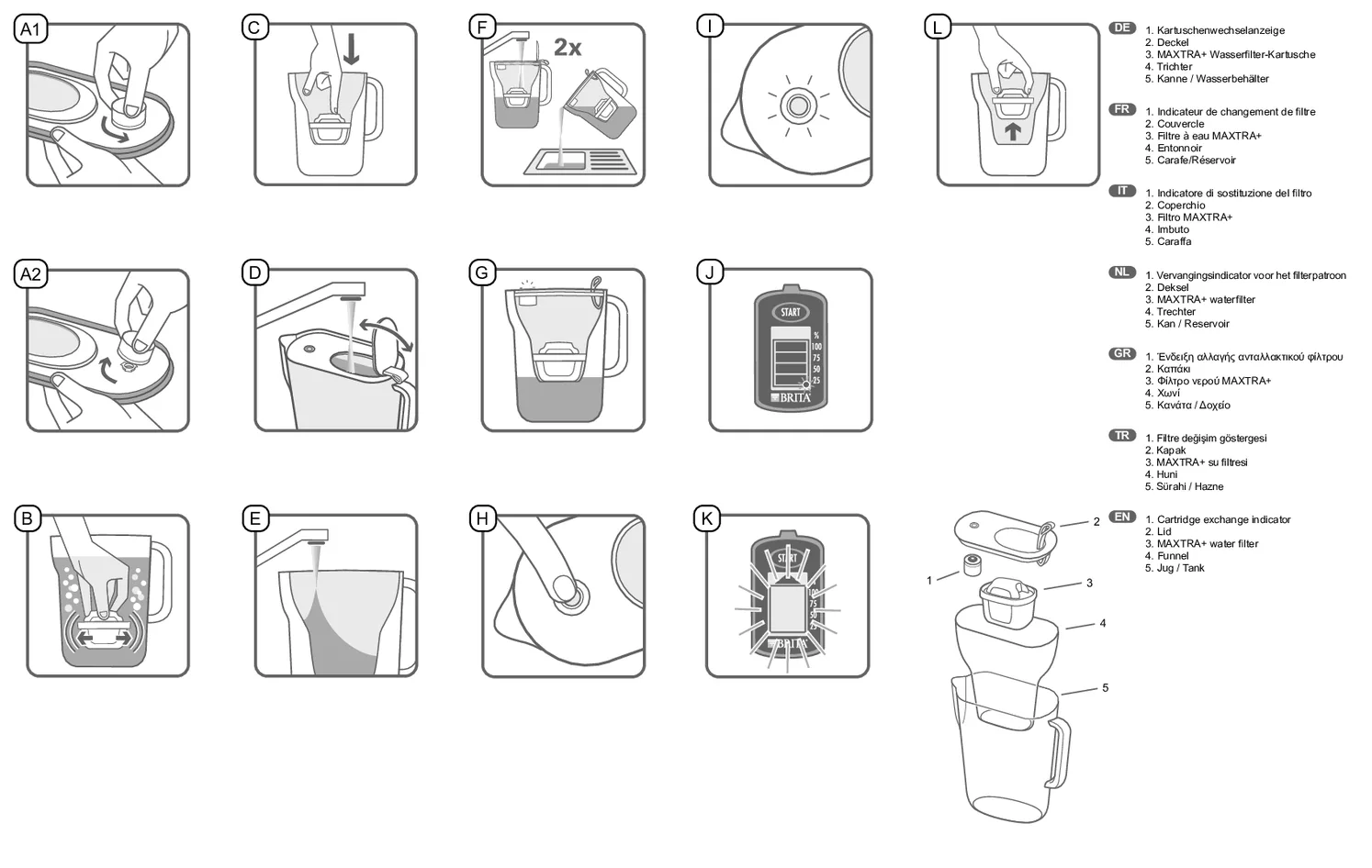 Glas Filterkan + 1 Maxtra Filterpatroon afbeelding van document #2, gebruiksaanwijzing