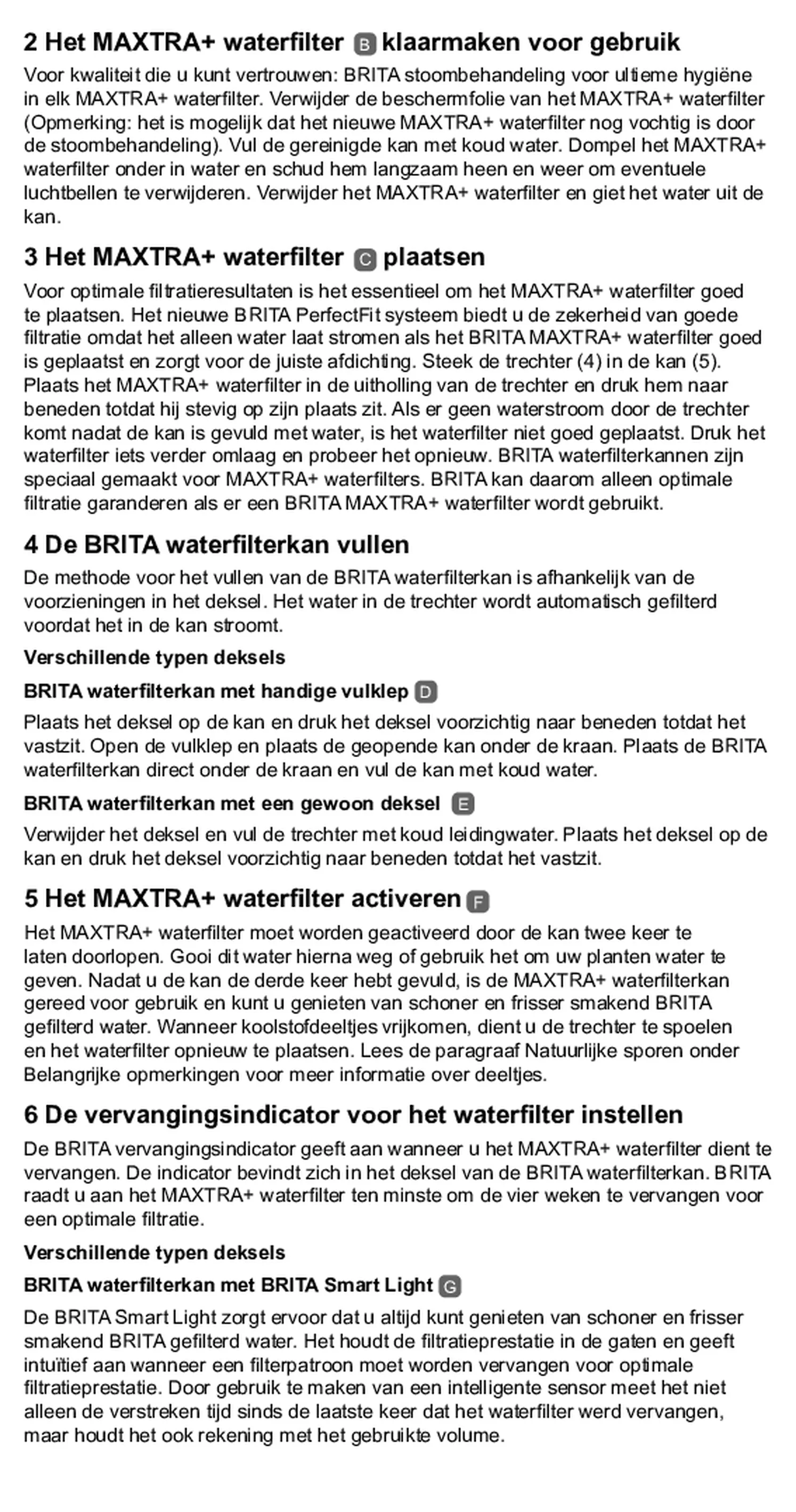 Glas Filterkan + 1 Maxtra Filterpatroon afbeelding van document #22, gebruiksaanwijzing