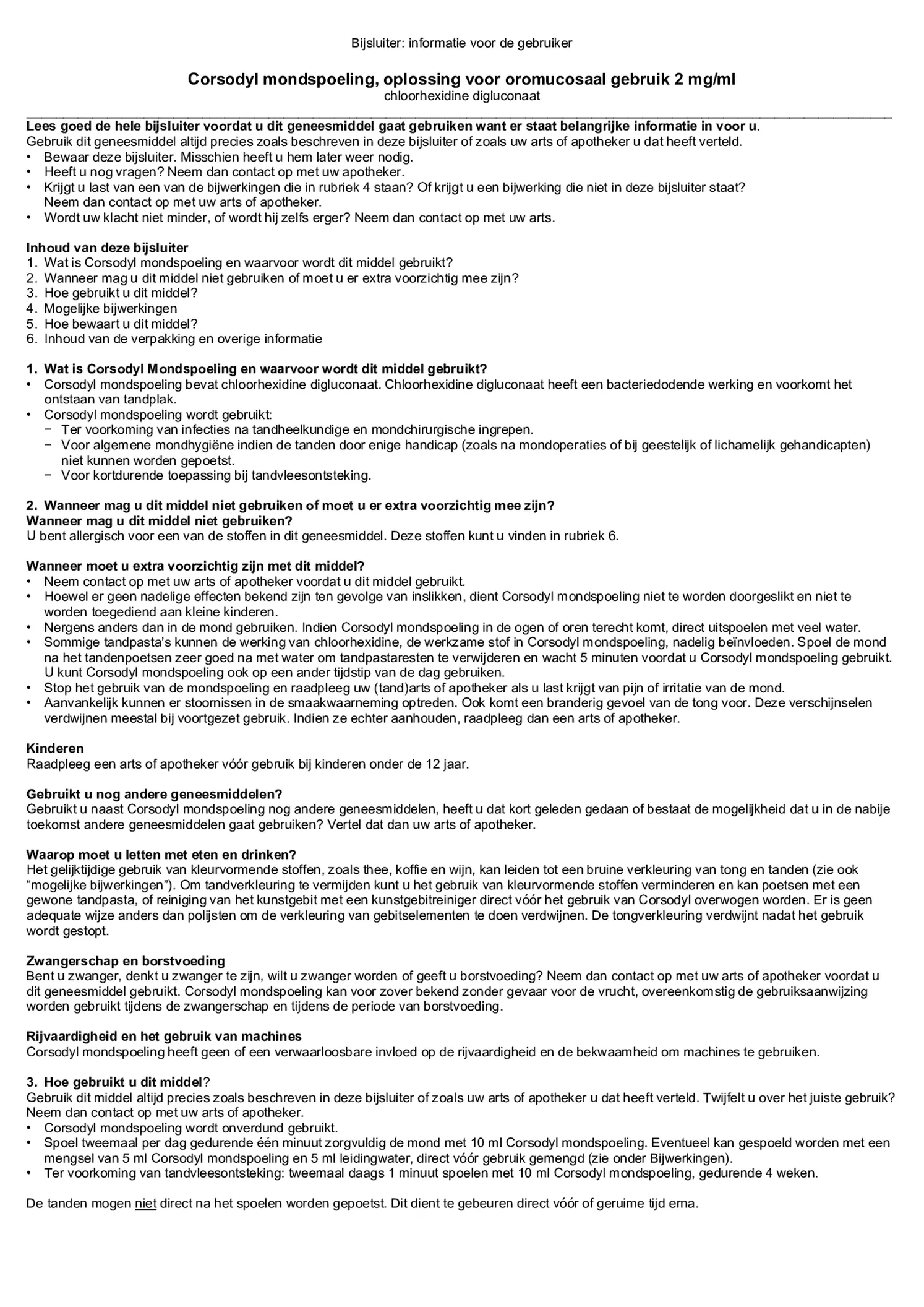 Mondverzorgingsset - Mondspoeling en Mondgel - afbeelding van document #1, bijsluiter