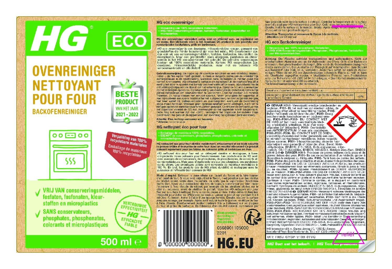 Eco Ovenreiniger afbeelding van document #1, etiket