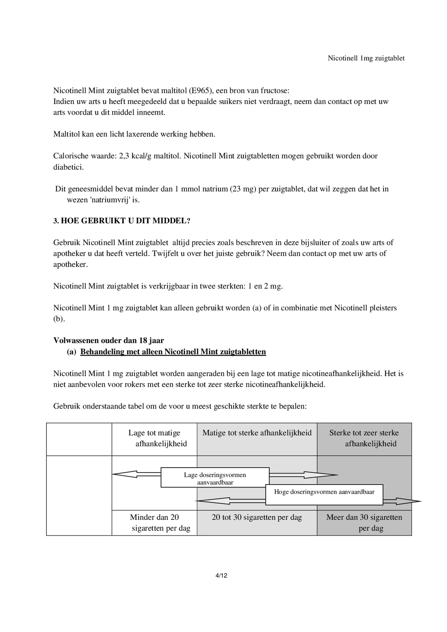 Combineer Pleister 14 mg (7st) en Zuigtablet Mint 1 mg (96st) - afbeelding van document #4, bijsluiter