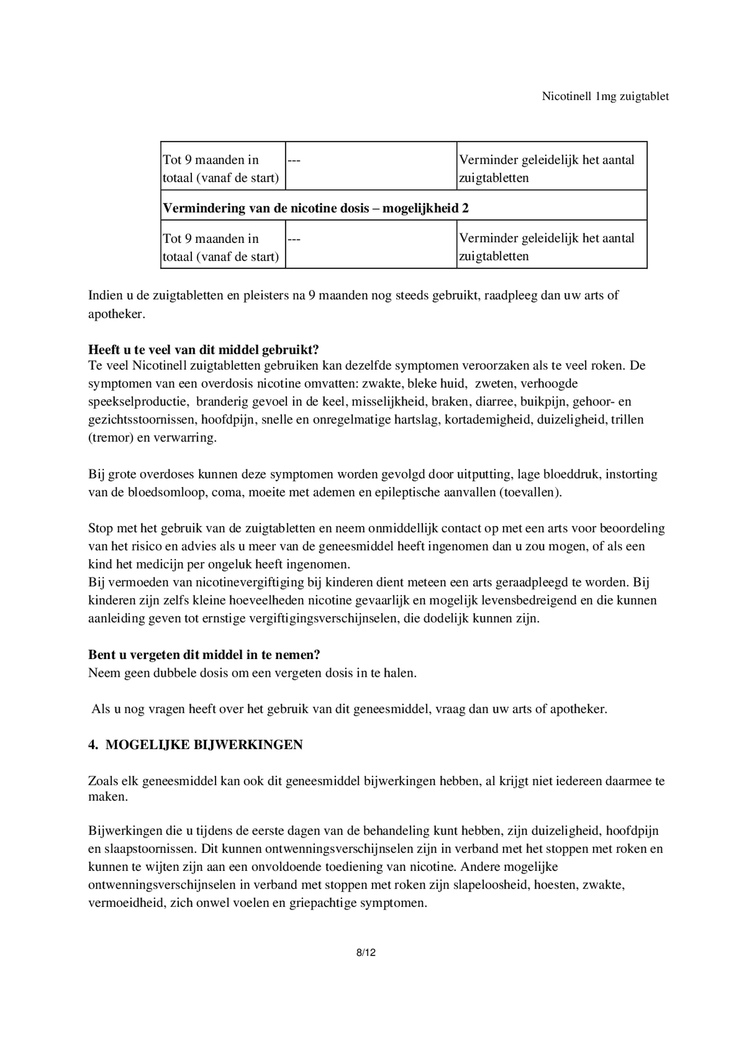 Combineer Pleister 14 mg (7st) en Zuigtablet Mint 1 mg (96st) - afbeelding van document #8, bijsluiter