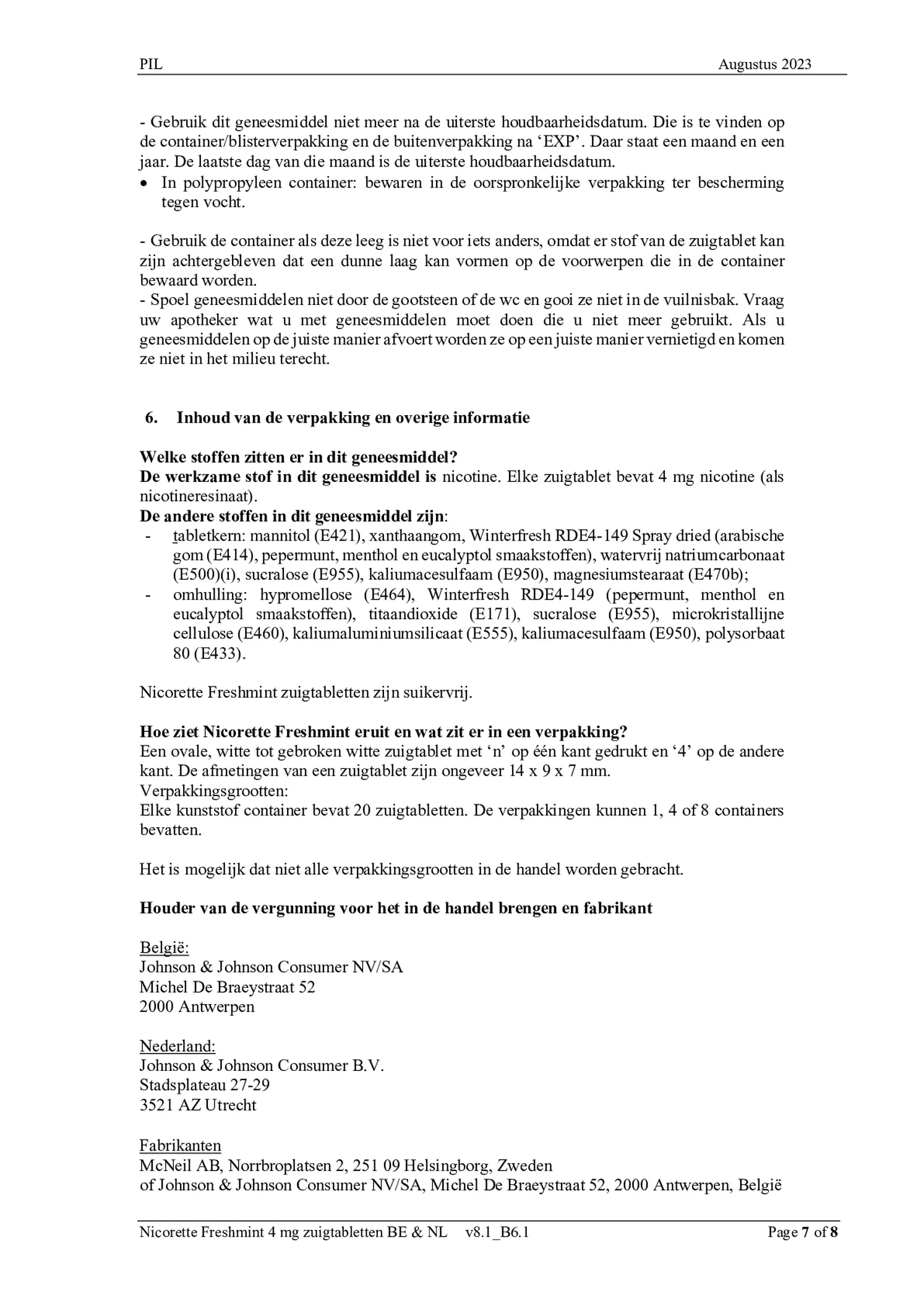 Freshmint Zuigtabletten 4mg afbeelding van document #7, bijsluiter