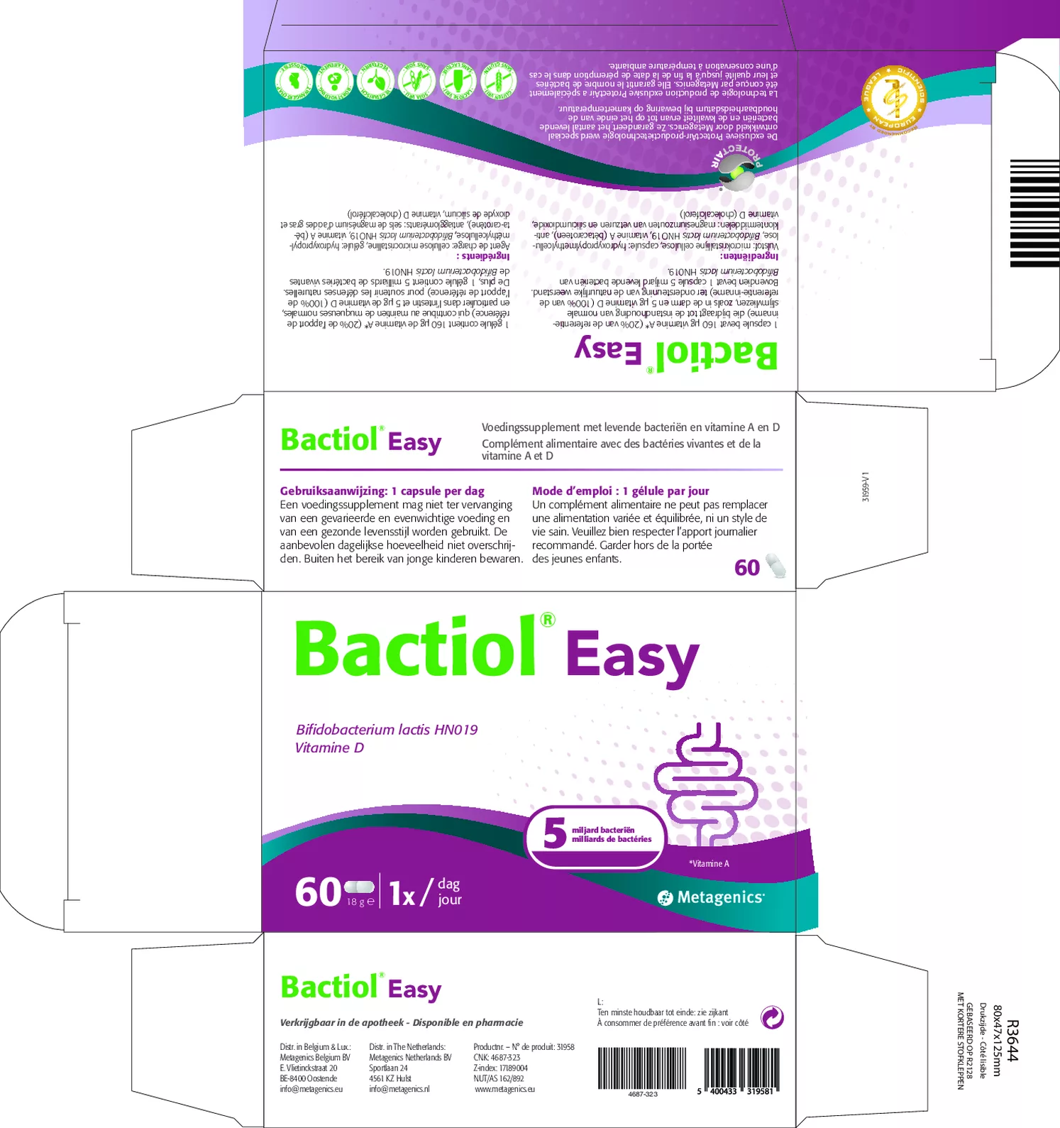 Bactiol Easy Capsules afbeelding van document #1, etiket