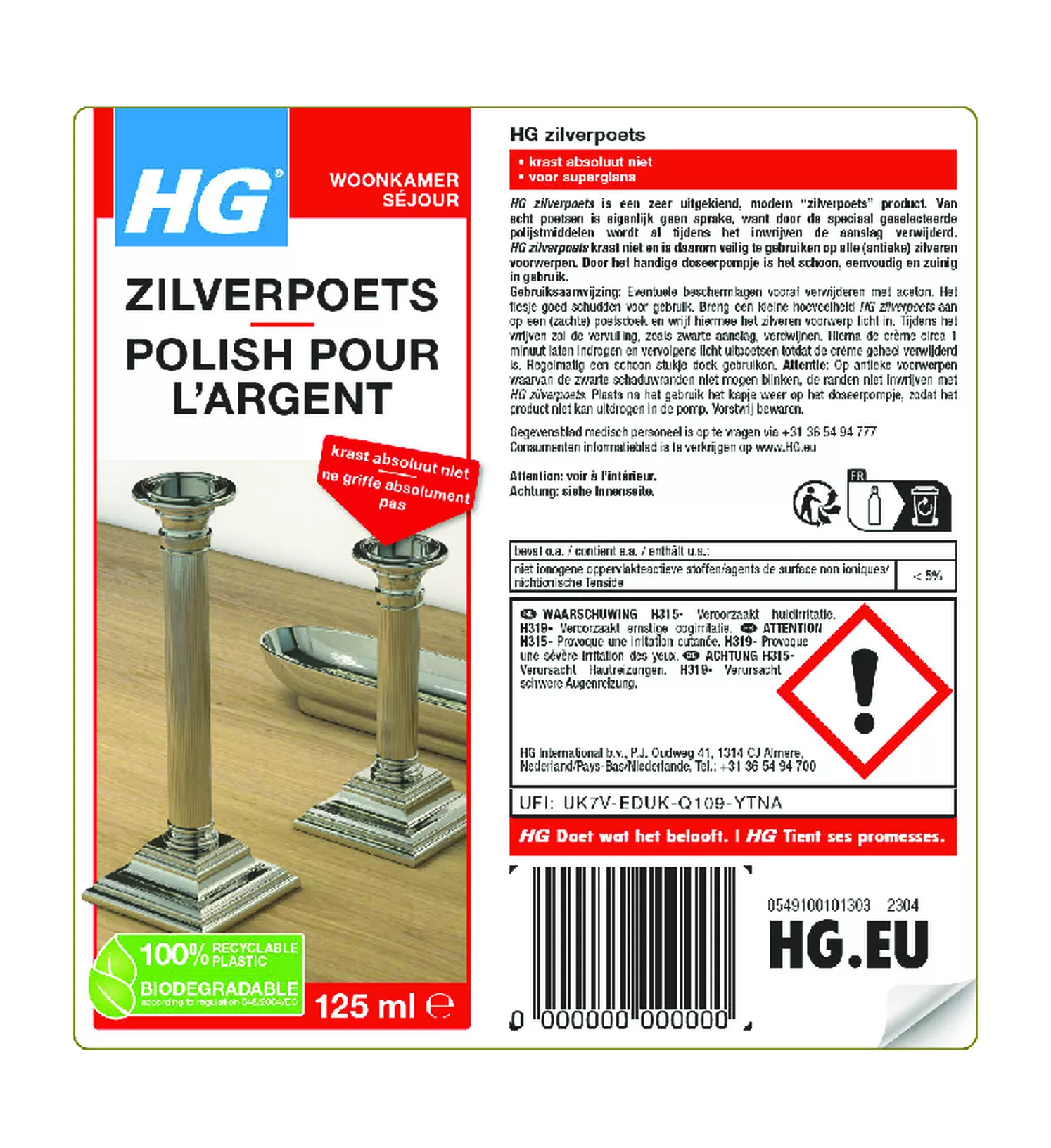 Woonkamer Zilver Poets afbeelding van document #1, etiket