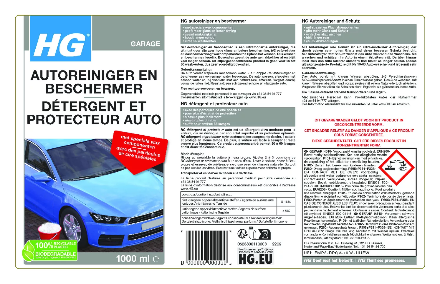 Auto Reiniger & Beschermer afbeelding van document #1, etiket