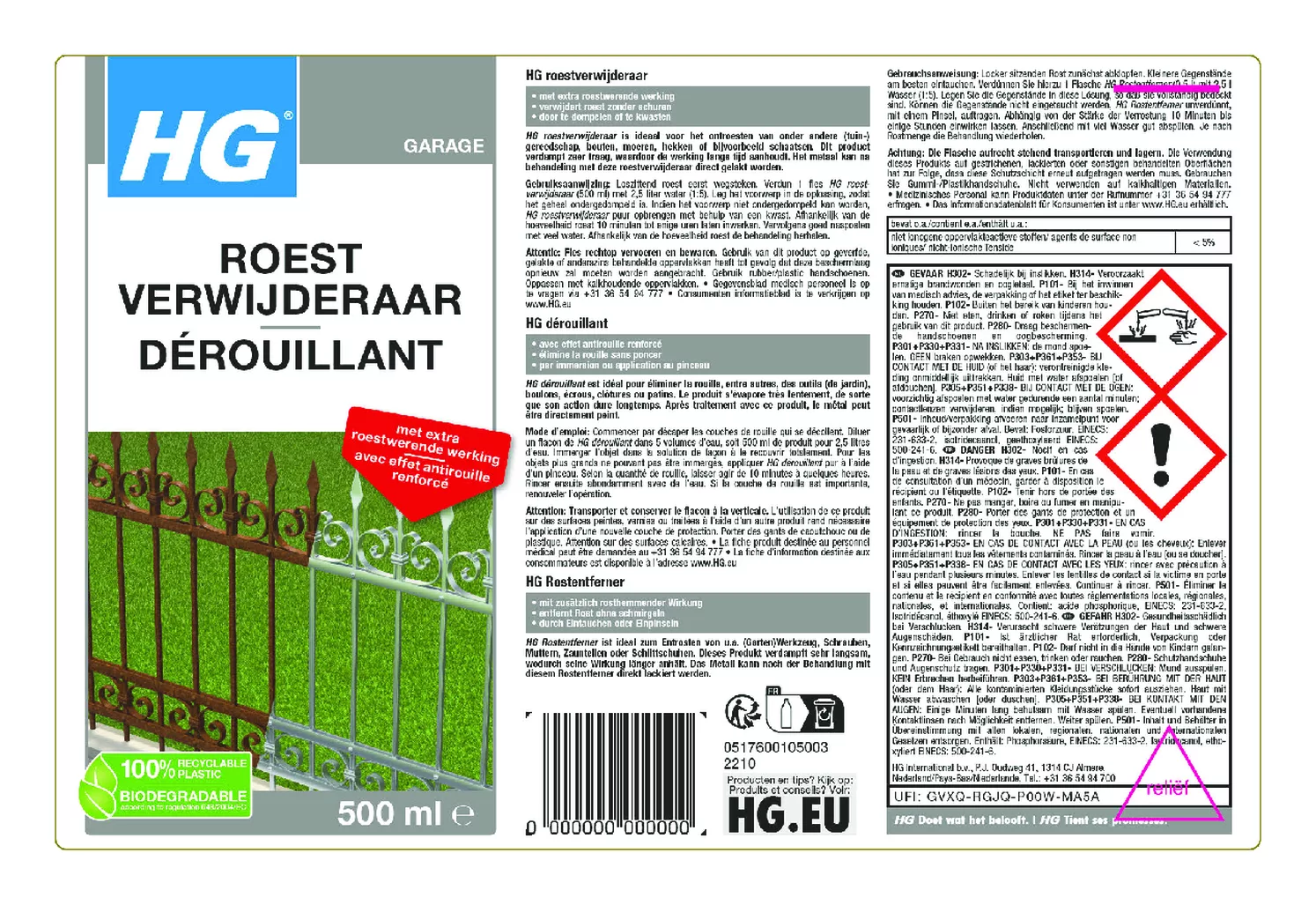 Keuken Roestverwijderaar afbeelding van document #1, etiket