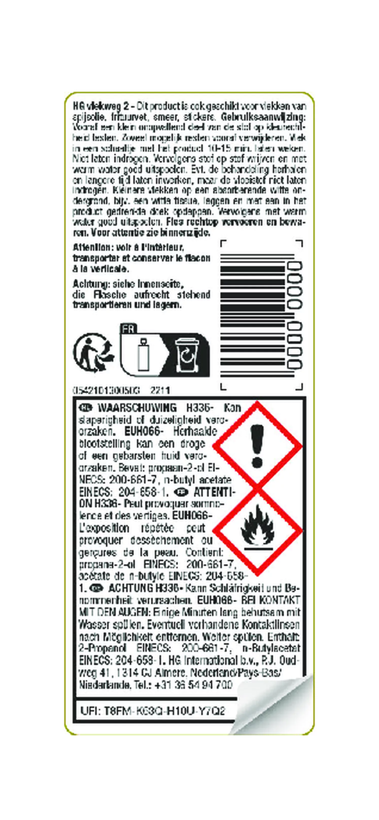 Wasruimte Vlekweg 2 afbeelding van document #1, etiket