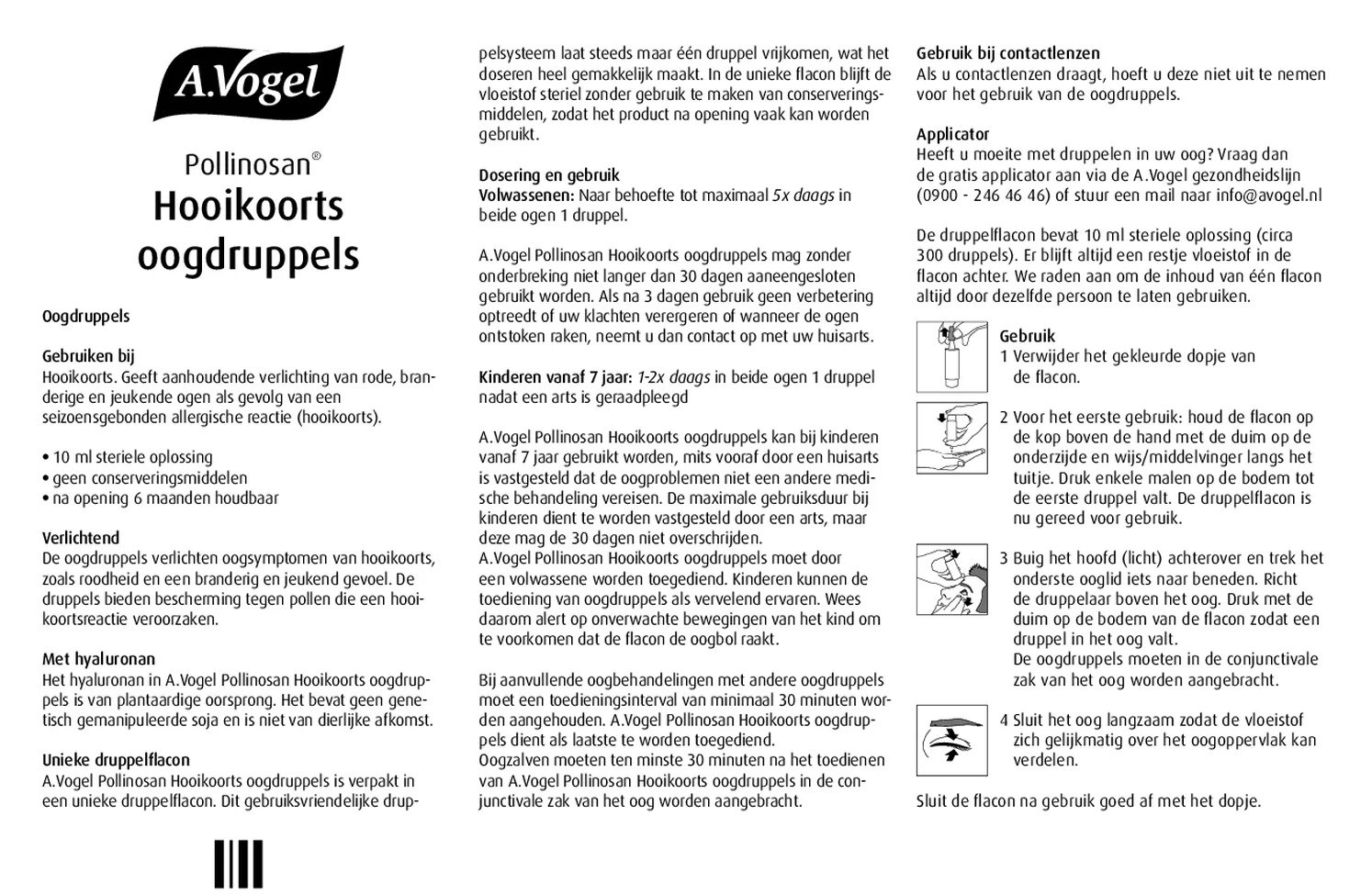 Pollinosan Hooikoorts Oogdruppels 10ML + Neusspray 20ML Combiverpakking - afbeelding van document #3, gebruiksaanwijzing