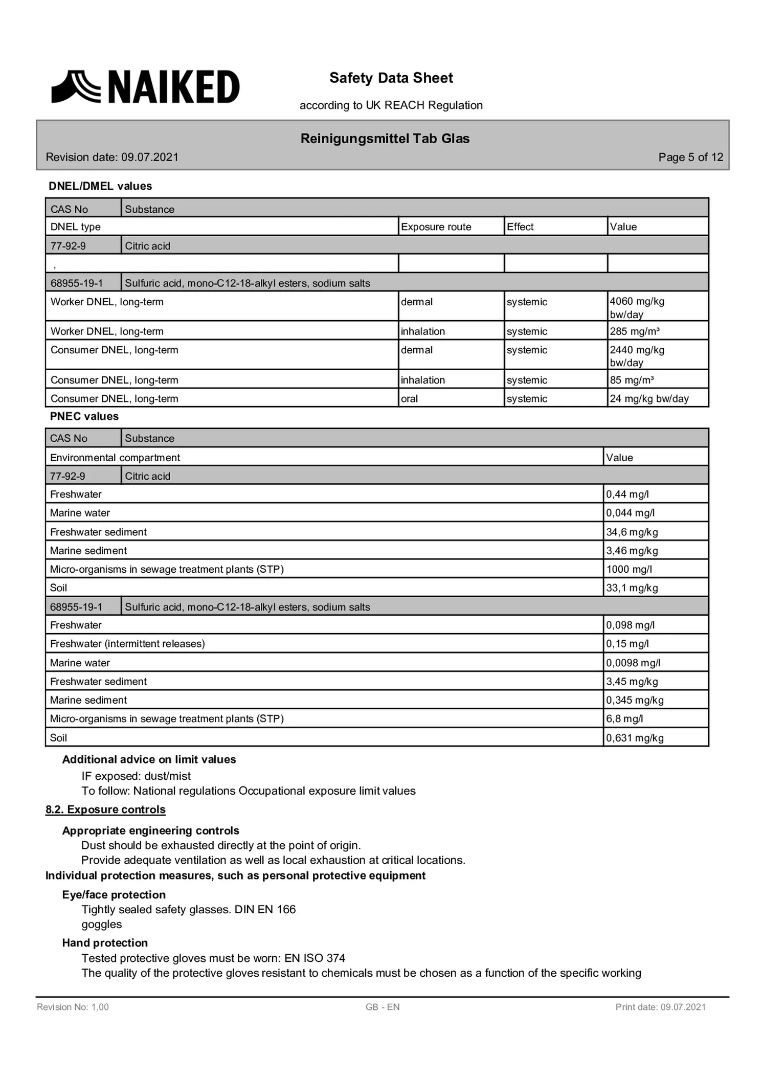 Glasreiniger Tablet afbeelding van document #5, informatiefolder