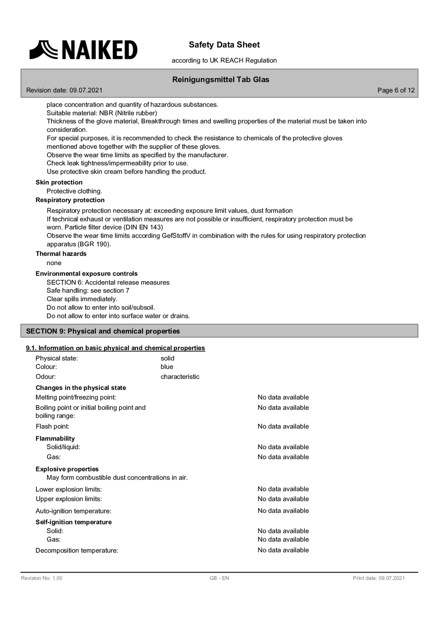 Glasreiniger Tablet afbeelding van document #6, informatiefolder