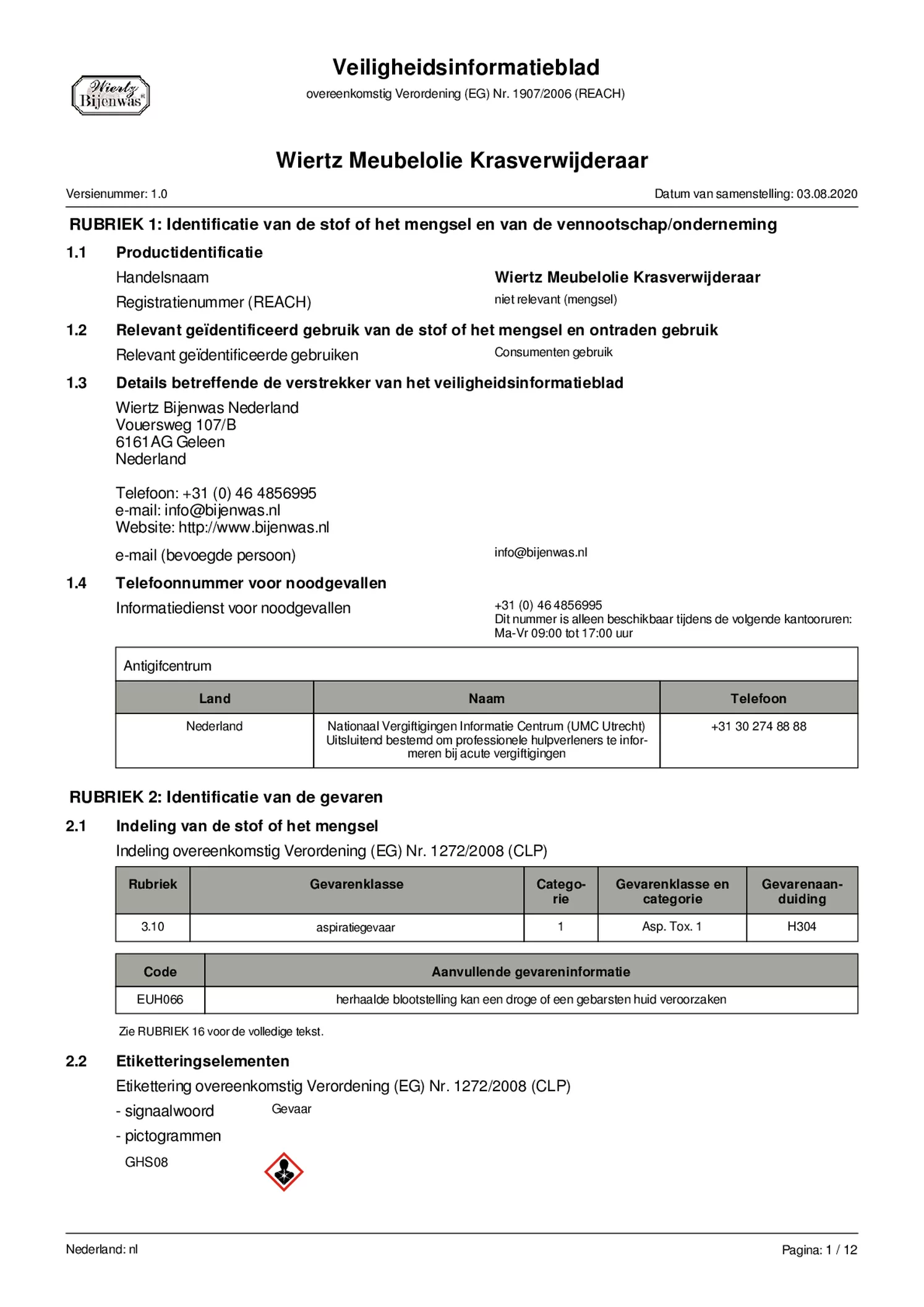 Meubelolie Licht afbeelding van document #1, bijsluiter