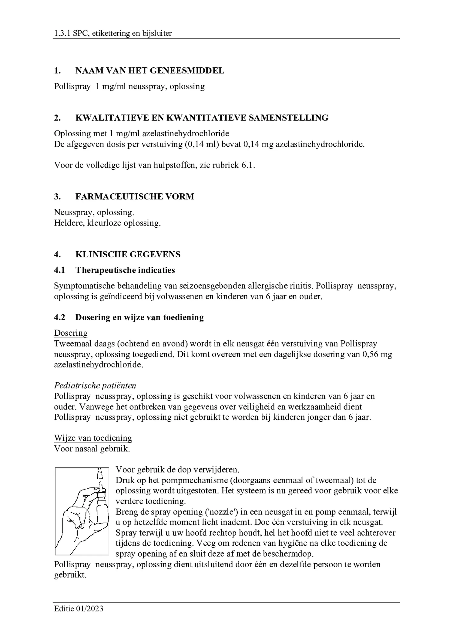 1mg/ml  Neusspray, oplossing afbeelding van document #1, bijsluiter