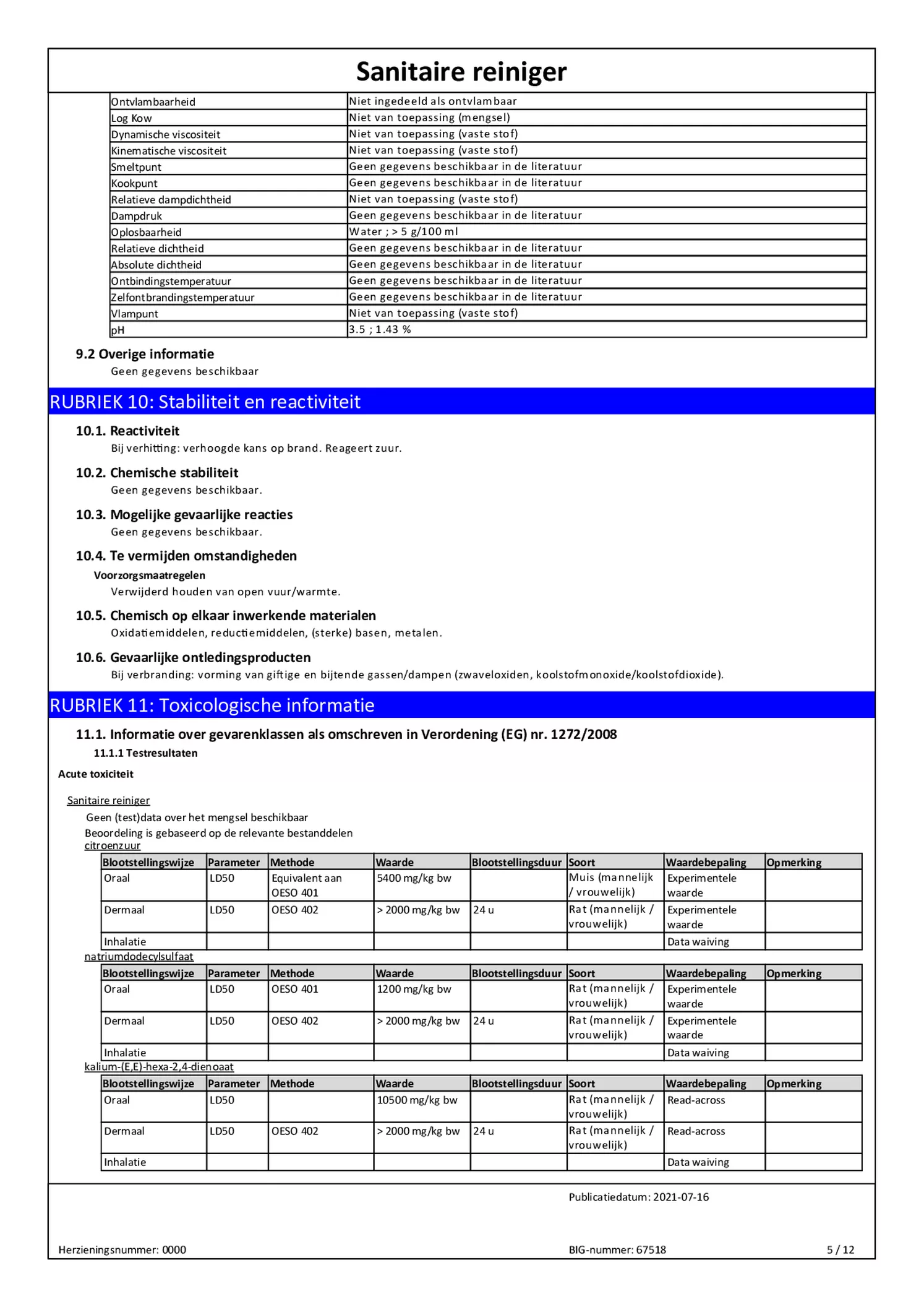 Badkamer Reiniger Navulling afbeelding van document #5, bijsluiter