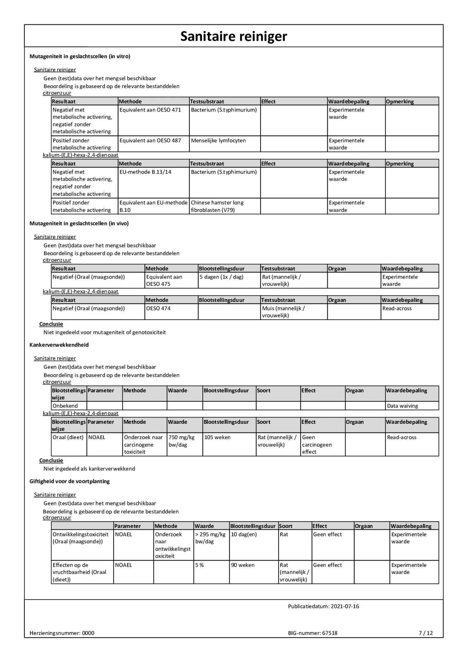 Badkamer Reiniger Navulling afbeelding van document #7, bijsluiter