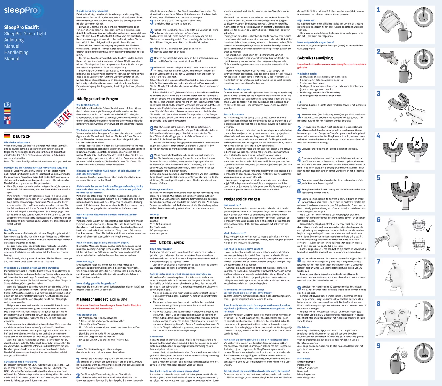 Anti-Snurkbeugel Easyfit Standard Antimicrobieel afbeelding van document #1, bijsluiter