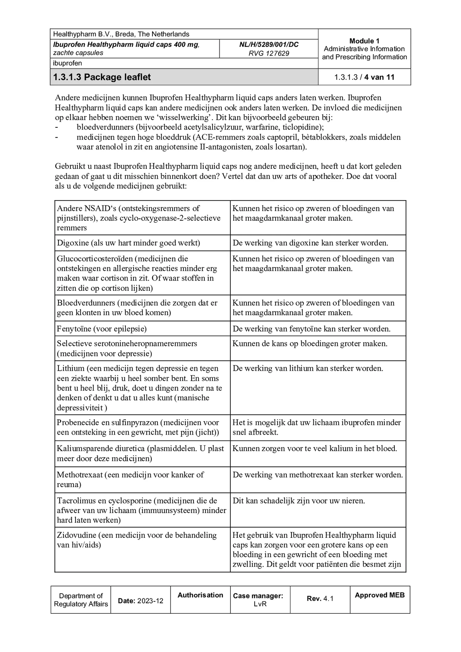 Ibuprofen 400mg Liquid Caps afbeelding van document #4, bijsluiter