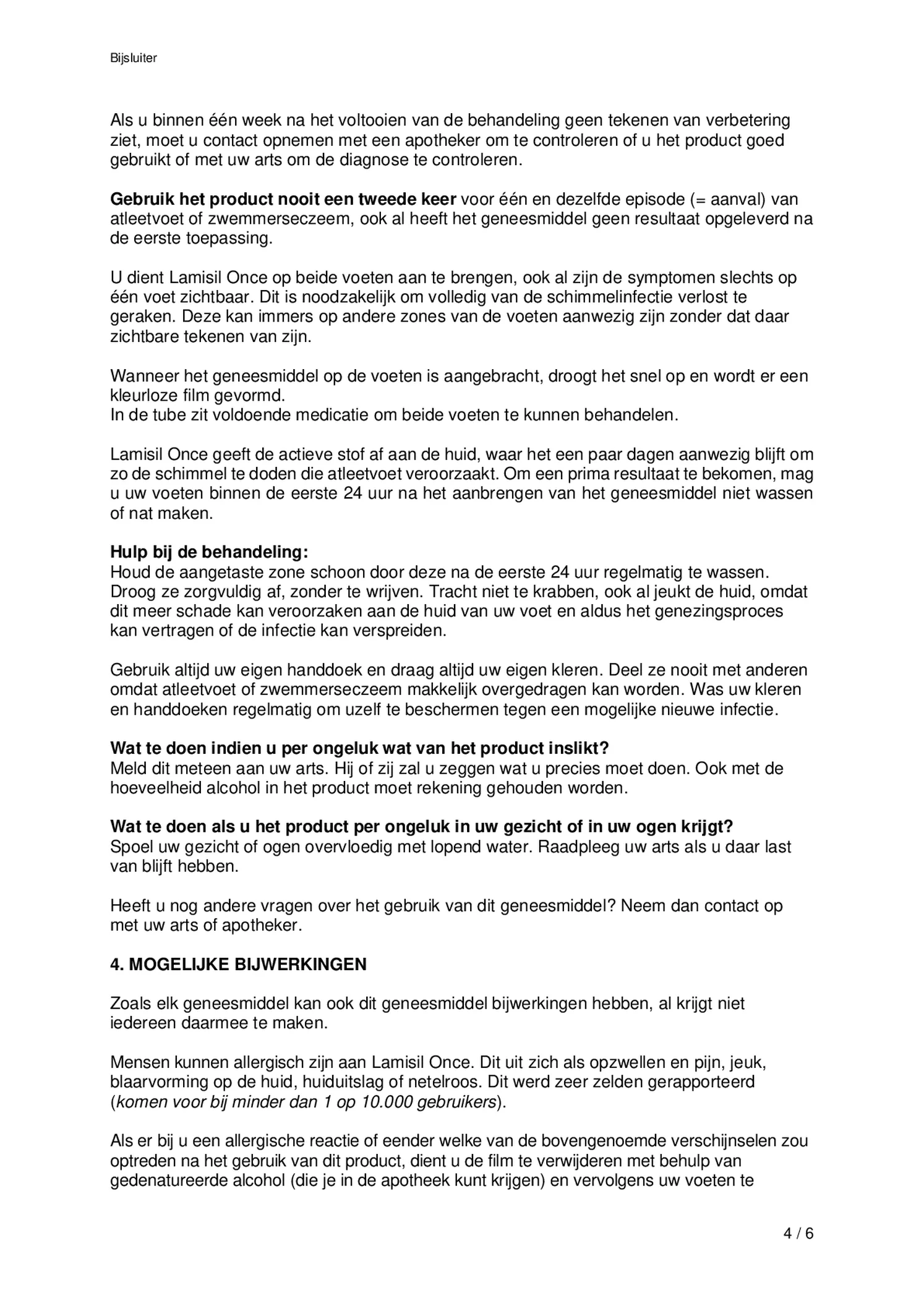 Once 1% Voetschimmelbehandeling afbeelding van document #4, bijsluiter