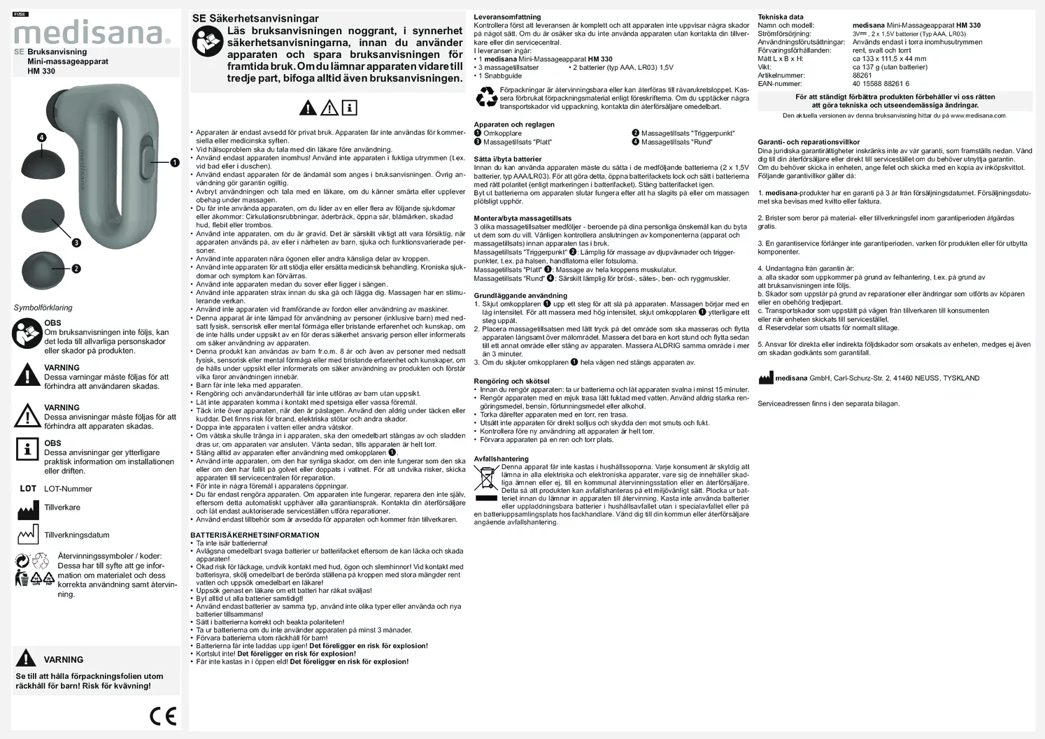 HM 330 Mini Hand Massage afbeelding van document #10, gebruiksaanwijzing