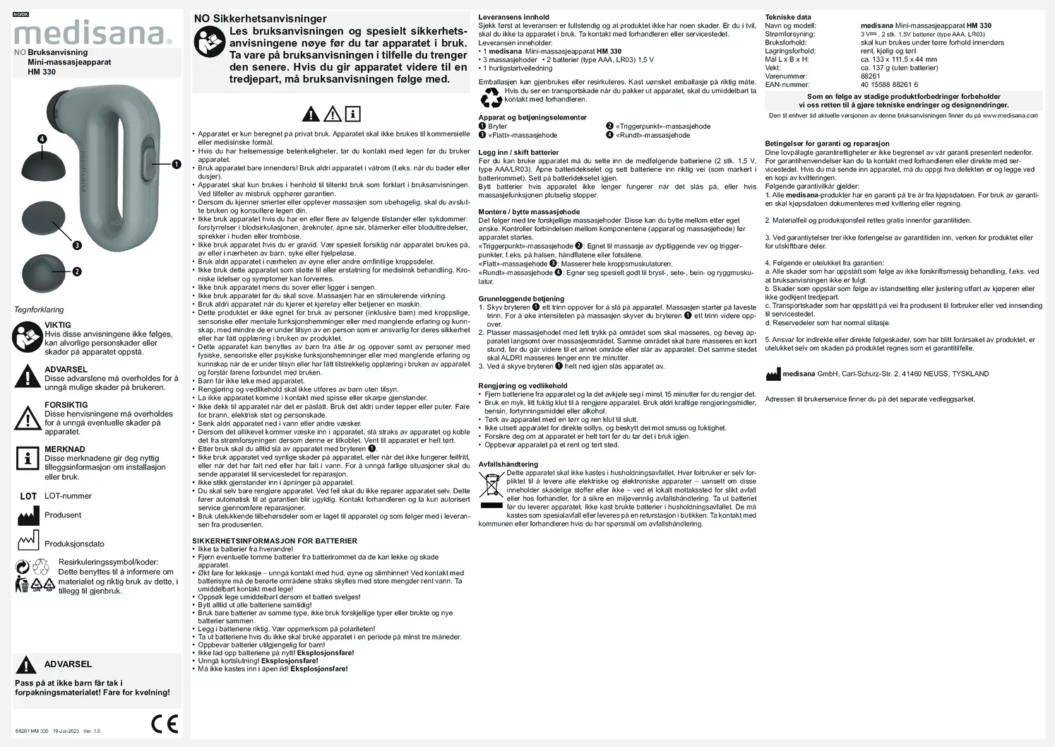 HM 330 Mini Hand Massage afbeelding van document #11, gebruiksaanwijzing