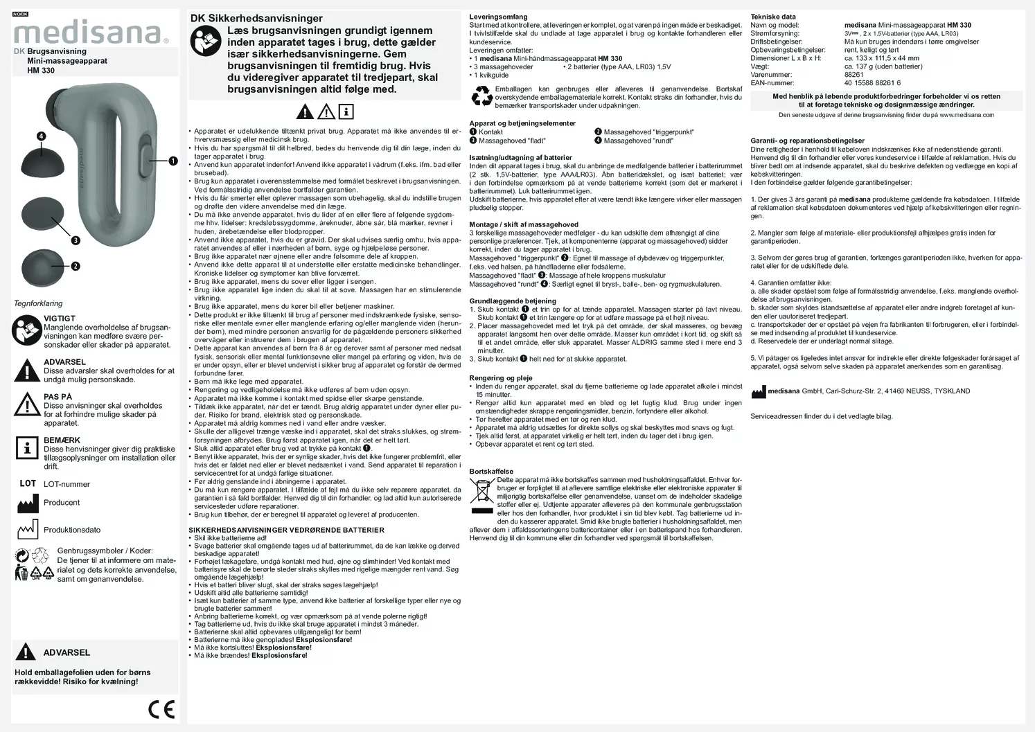 HM 330 Mini Hand Massage afbeelding van document #12, gebruiksaanwijzing