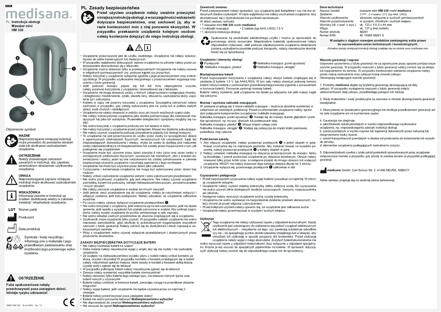 HM 330 Mini Hand Massage afbeelding van document #13, gebruiksaanwijzing