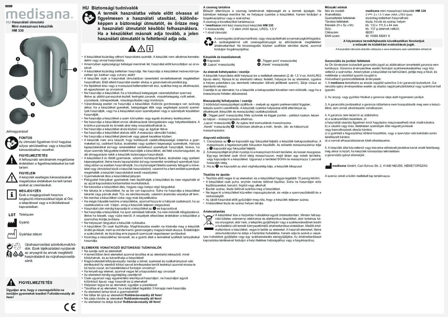 HM 330 Mini Hand Massage afbeelding van document #18, gebruiksaanwijzing