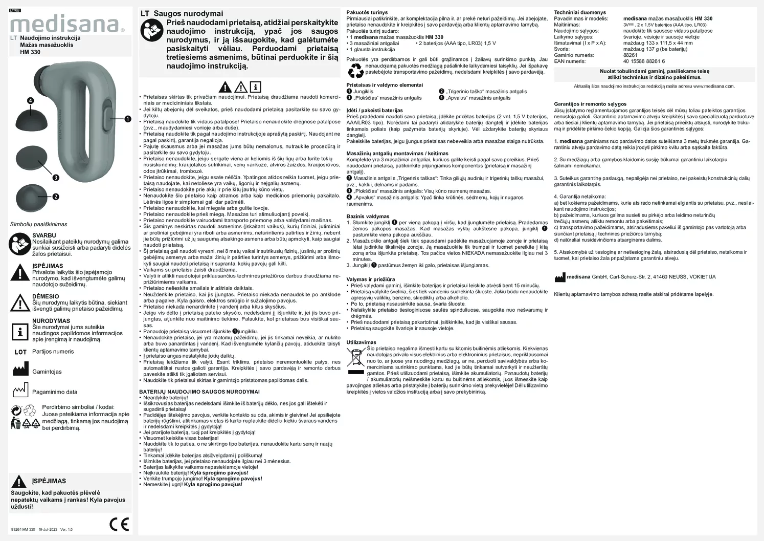 HM 330 Mini Hand Massage afbeelding van document #23, gebruiksaanwijzing