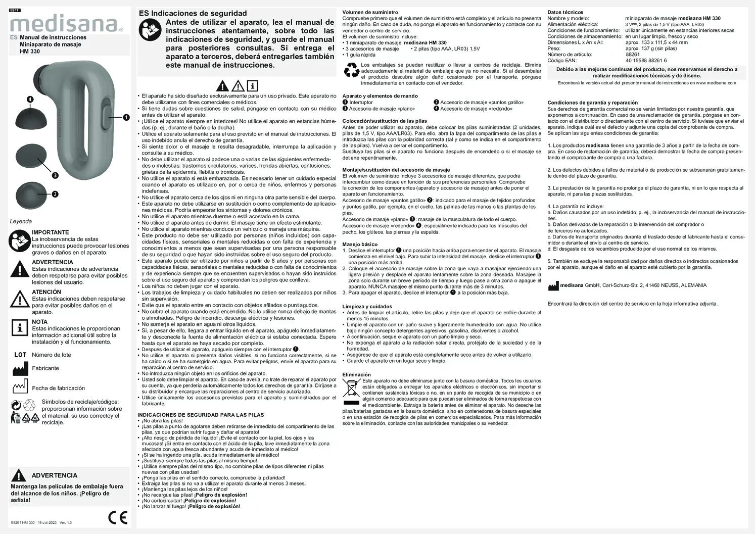 HM 330 Mini Hand Massage afbeelding van document #5, gebruiksaanwijzing