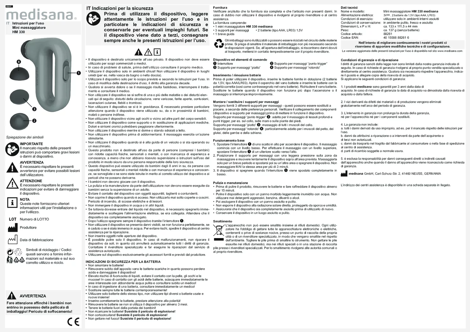 HM 330 Mini Hand Massage afbeelding van document #6, gebruiksaanwijzing