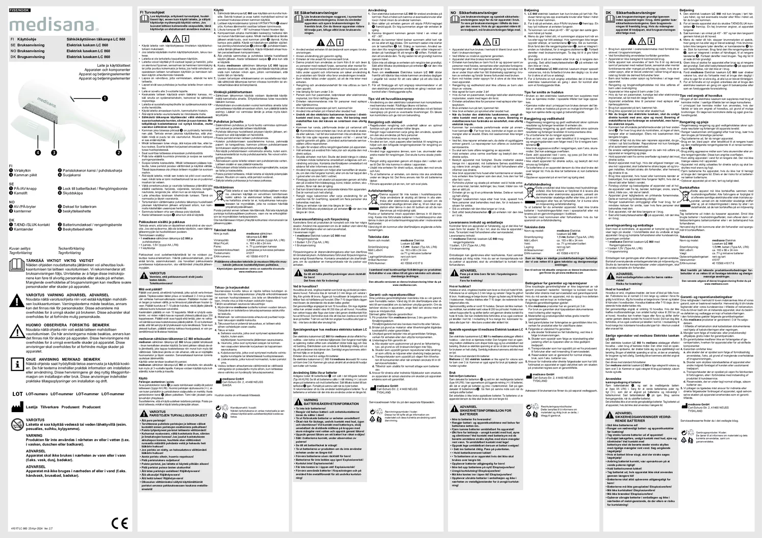 Elektrische Luizenkam LC 860 afbeelding van document #3, gebruiksaanwijzing