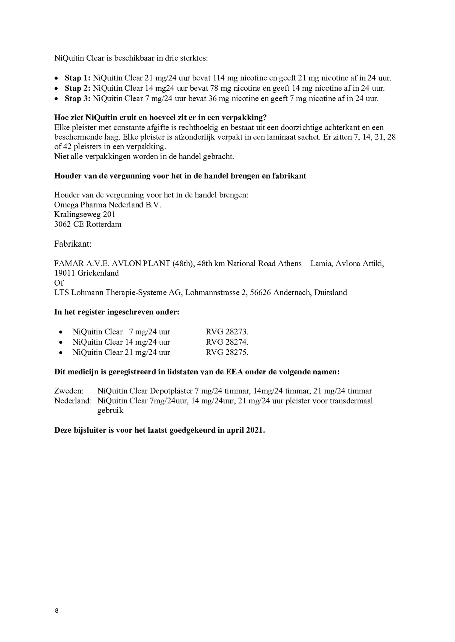 Minizuigtabletten Mint 2.0mg + Clear Pleisters 21mg Stap 1 Combi afbeelding van document #8, bijsluiter