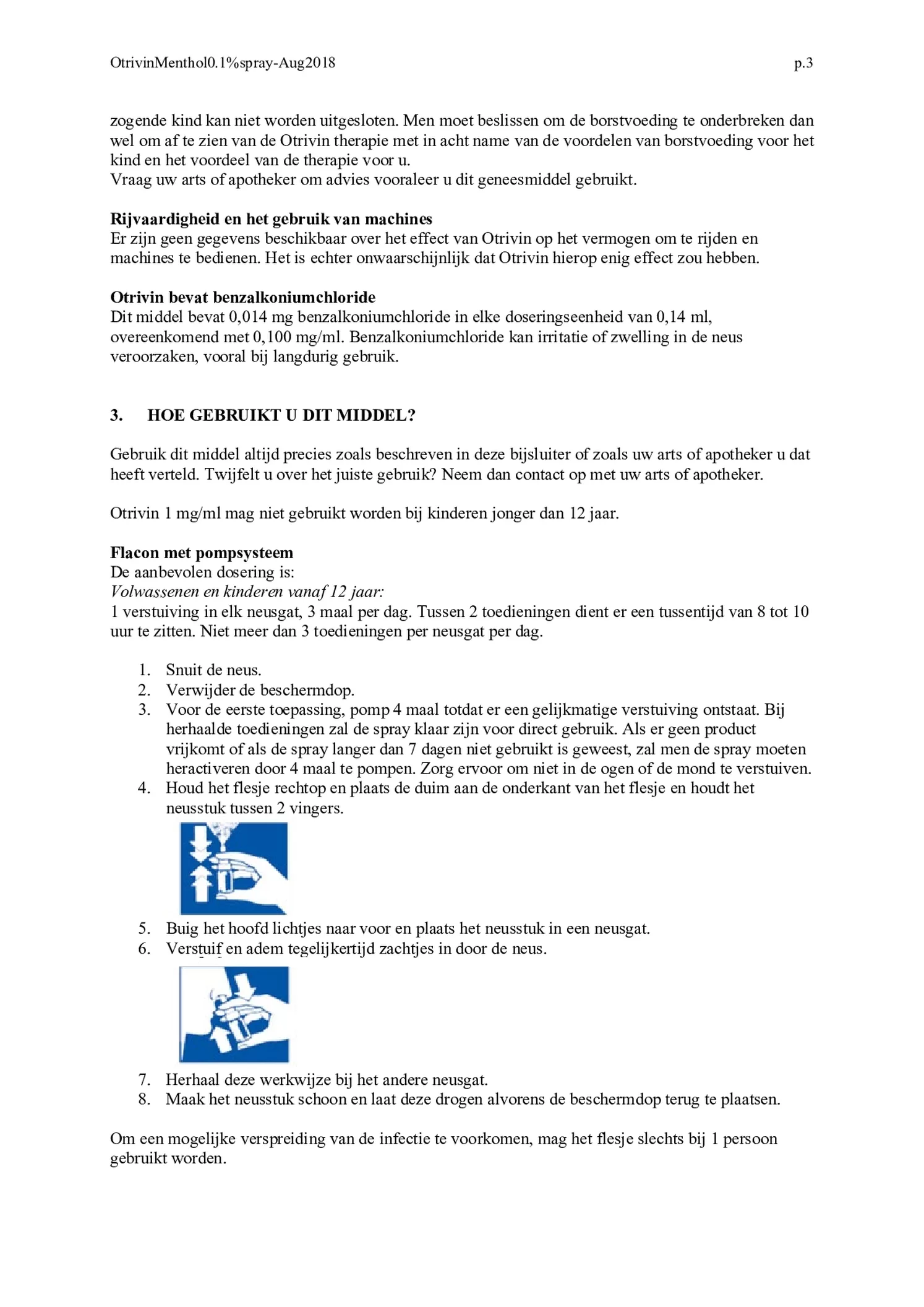 Menthol Xylometazoline HCI 1 mg/ml Neusspray afbeelding van document #3, bijsluiter