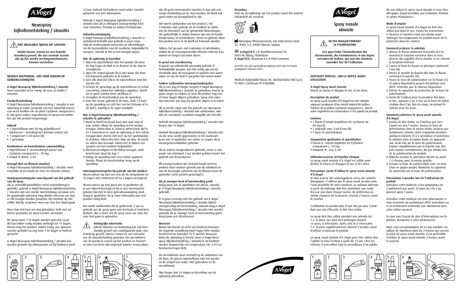 Neusspray Bijholteontsteking/Sinusitis afbeelding van document #1, gebruiksaanwijzing