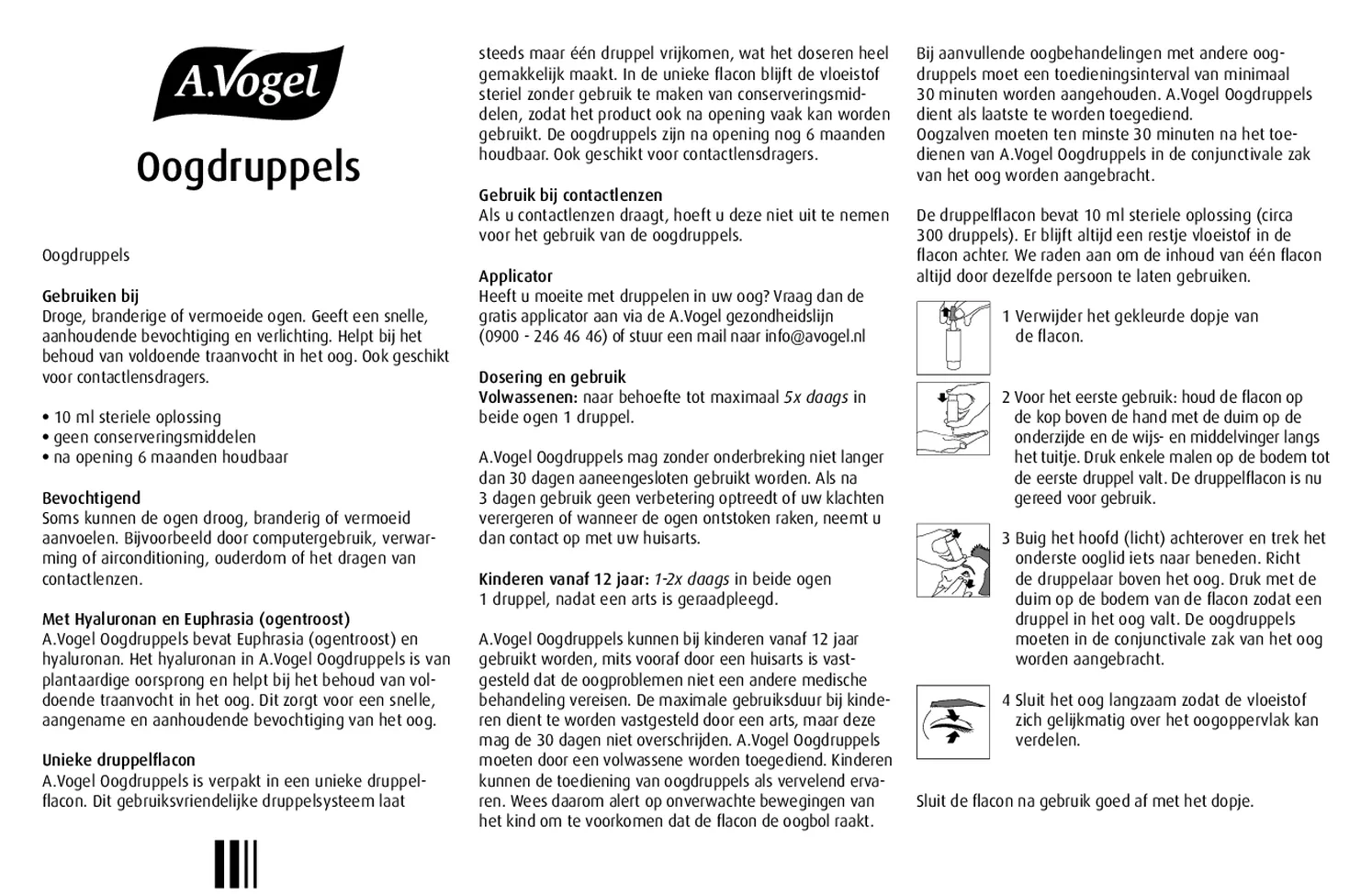 Oogdruppels afbeelding van document #1, gebruiksaanwijzing