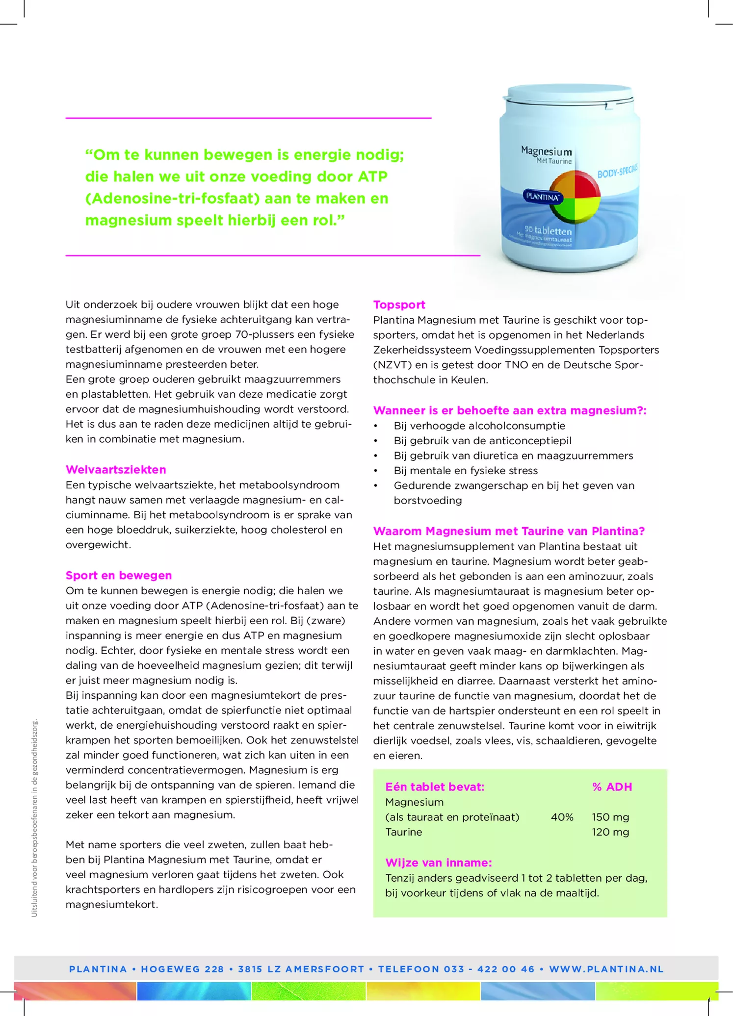 Specials Magnesium Tabletten afbeelding van document #2, productonderzoek