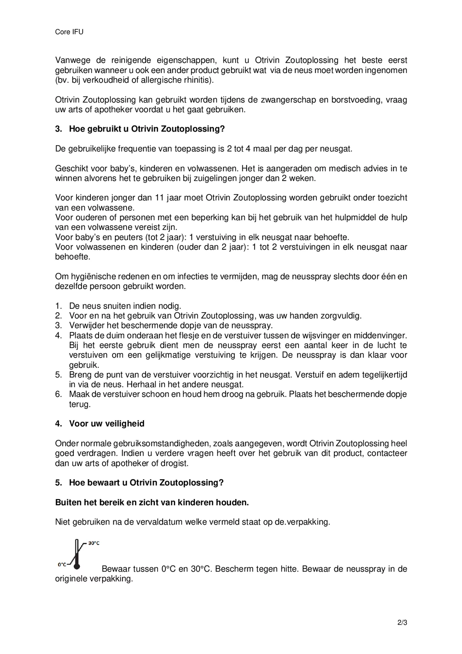 Zoutoplossing Neusspray bij een verstopte neus afbeelding van document #2, gebruiksaanwijzing