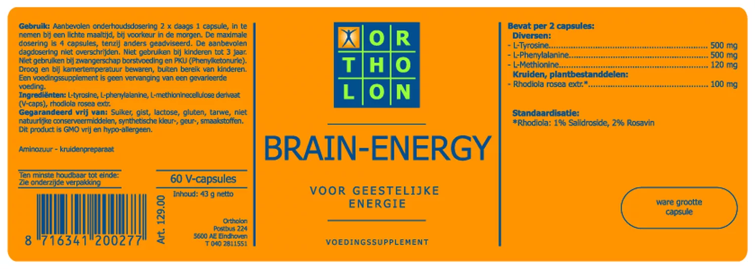 Brain Energy Capsules afbeelding van document #1, etiket