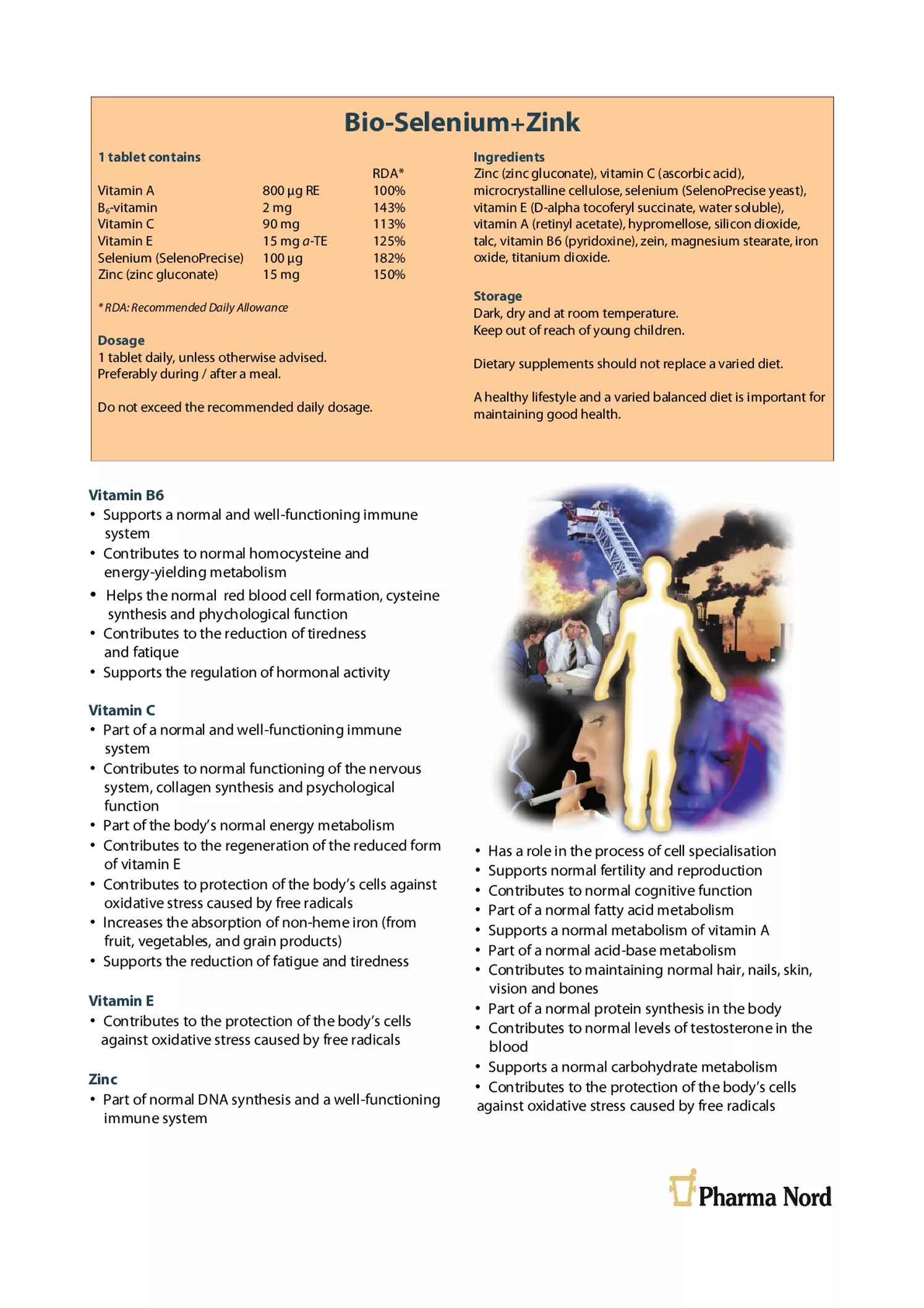 Bio-Seleen + Zink Tabletten afbeelding van document #2, informatiefolder