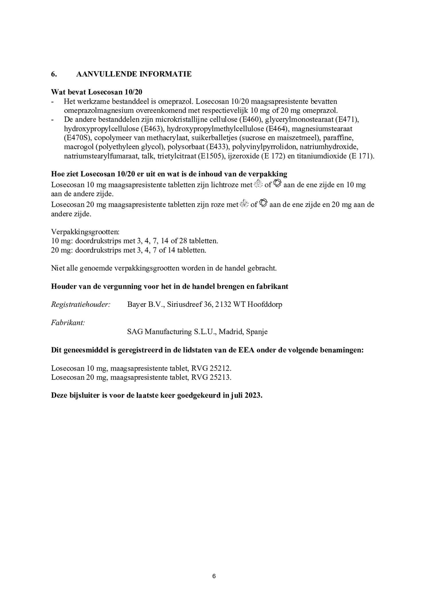 20mg Tabletten afbeelding van document #6, bijsluiter