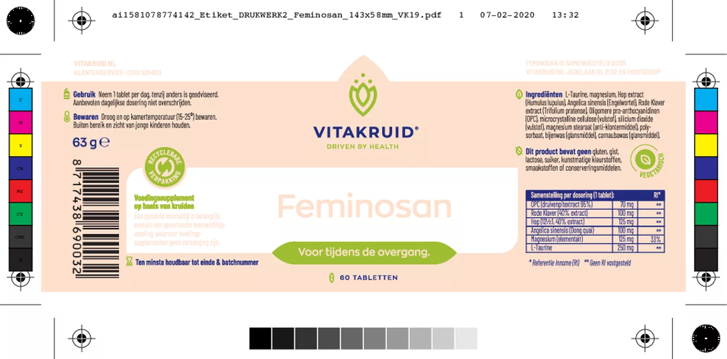 Feminosan Tabletten afbeelding van document #1, etiket