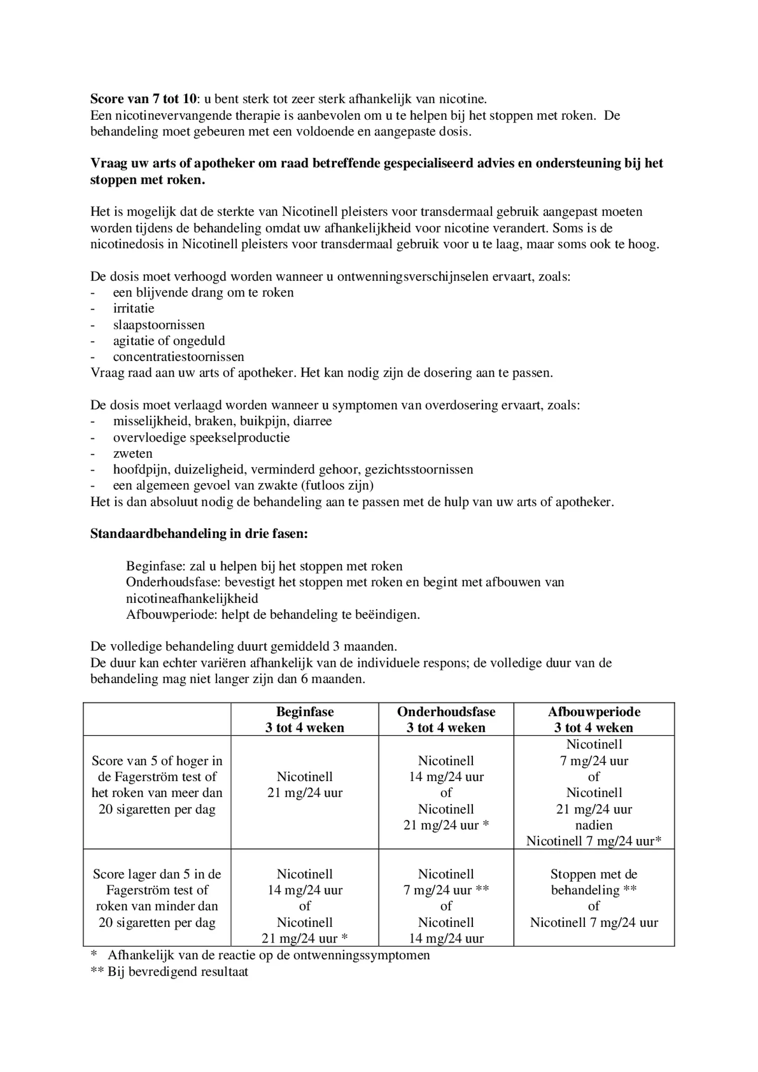 Pleisters 21 mg - voor stoppen met roken afbeelding van document #4, bijsluiter