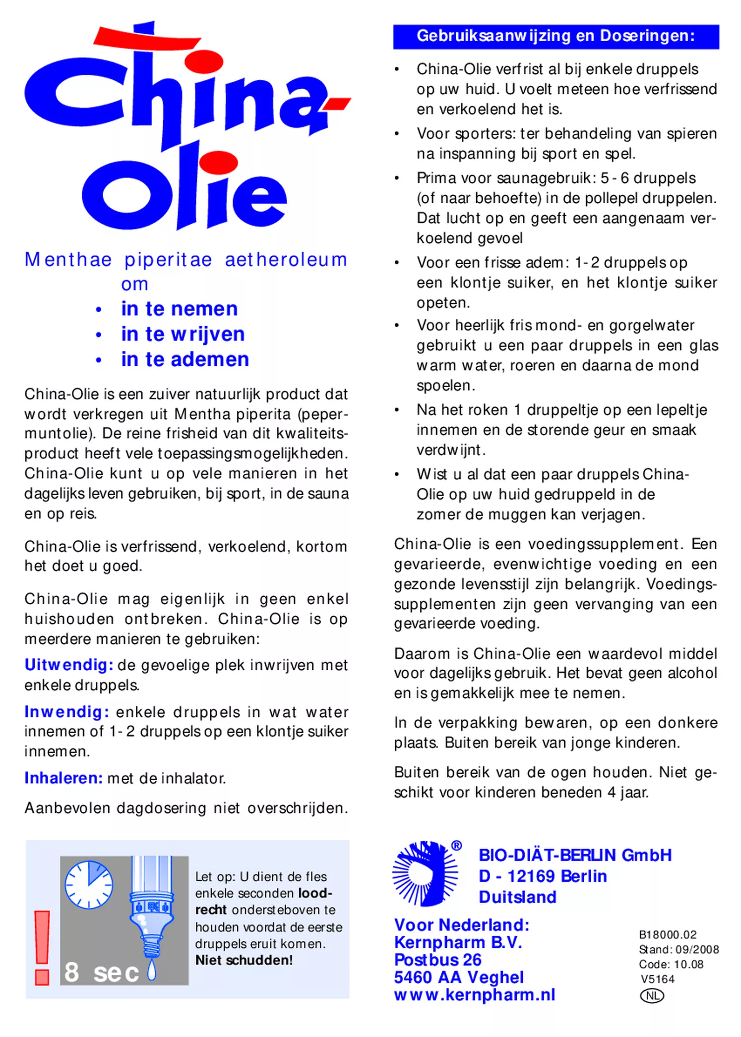 China Olie afbeelding van document #1, gebruiksaanwijzing