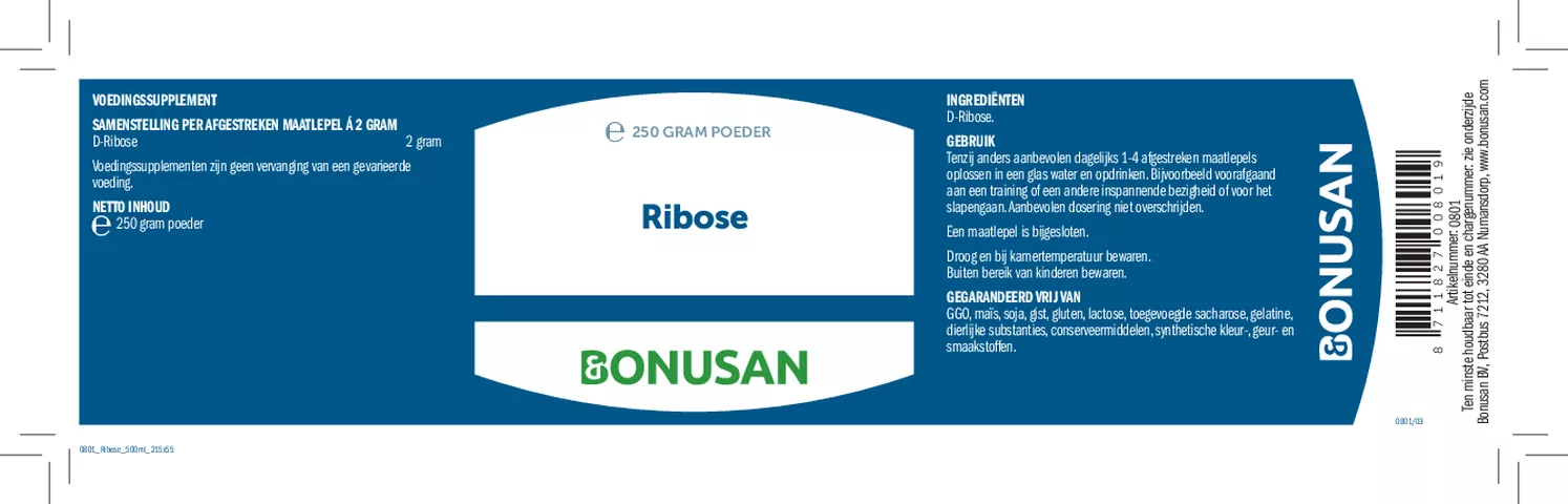 Ribose afbeelding van document #1, etiket