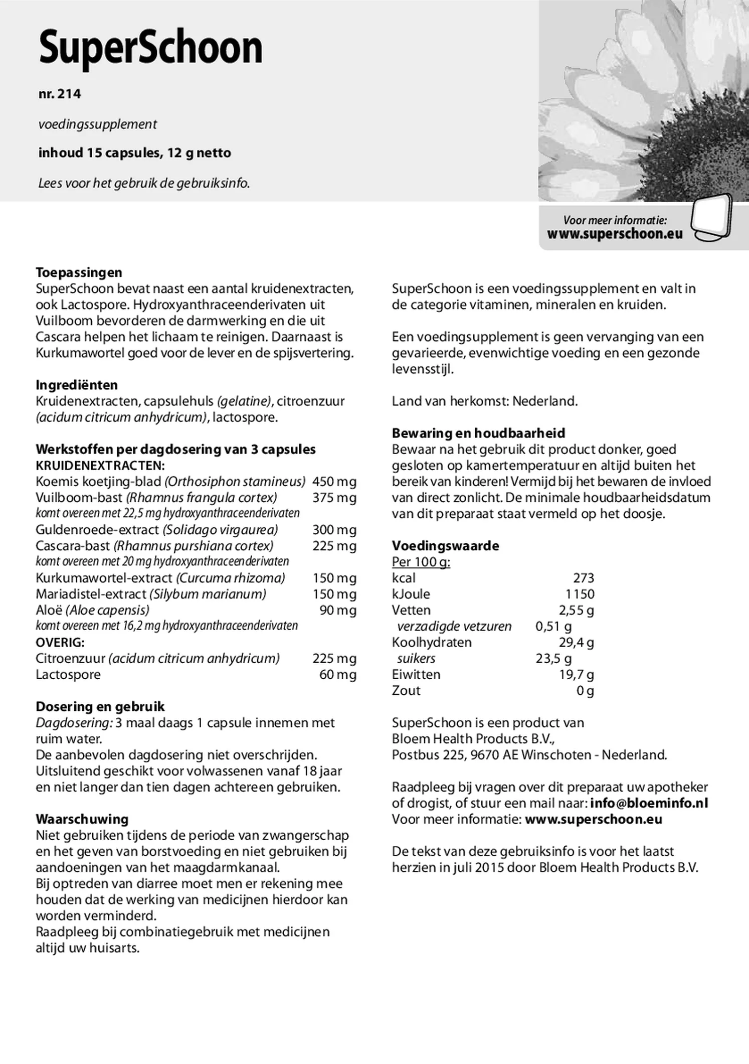 SuperSchoon Capsules afbeelding van document #1, gebruiksaanwijzing