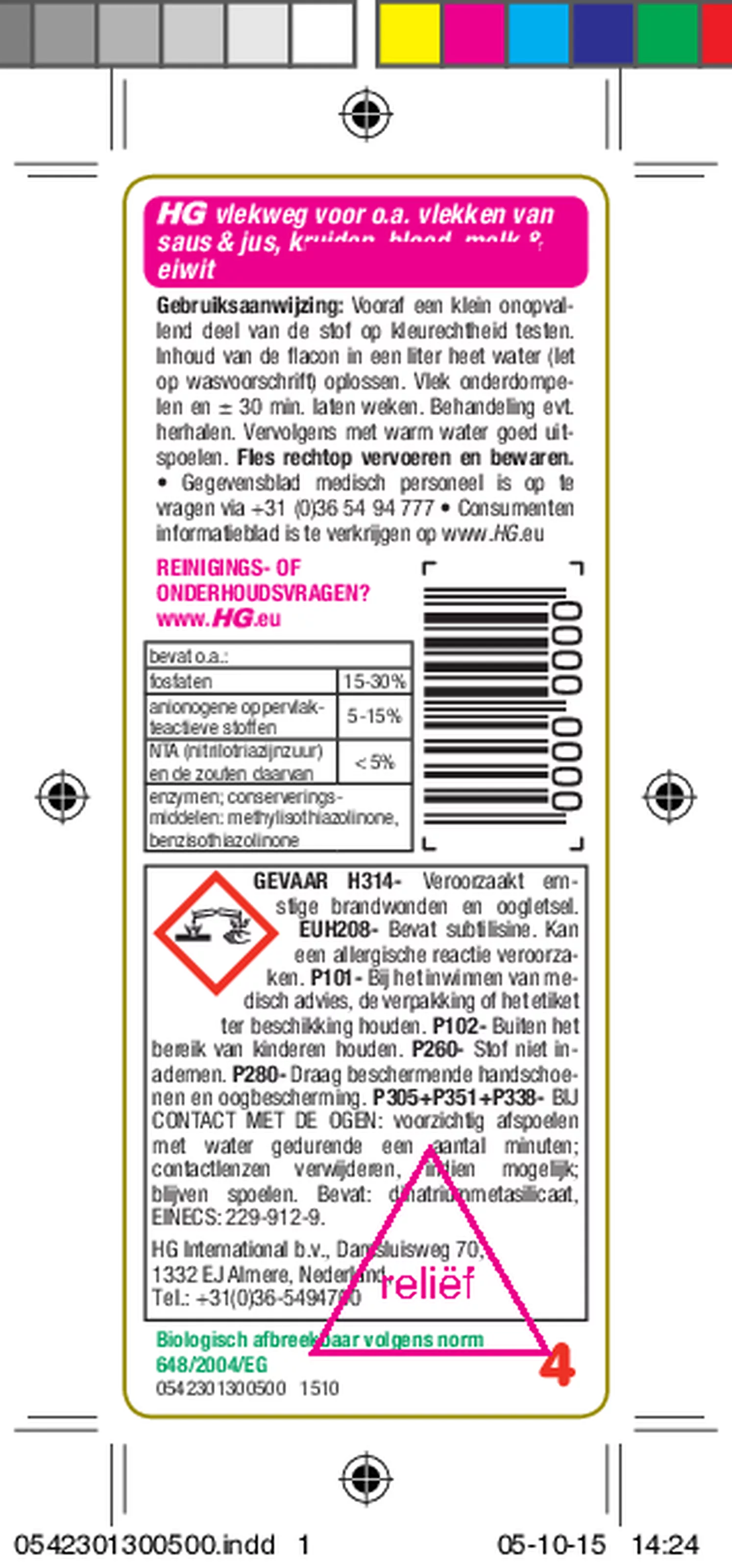 Vlekweg 4 afbeelding van document #1, etiket