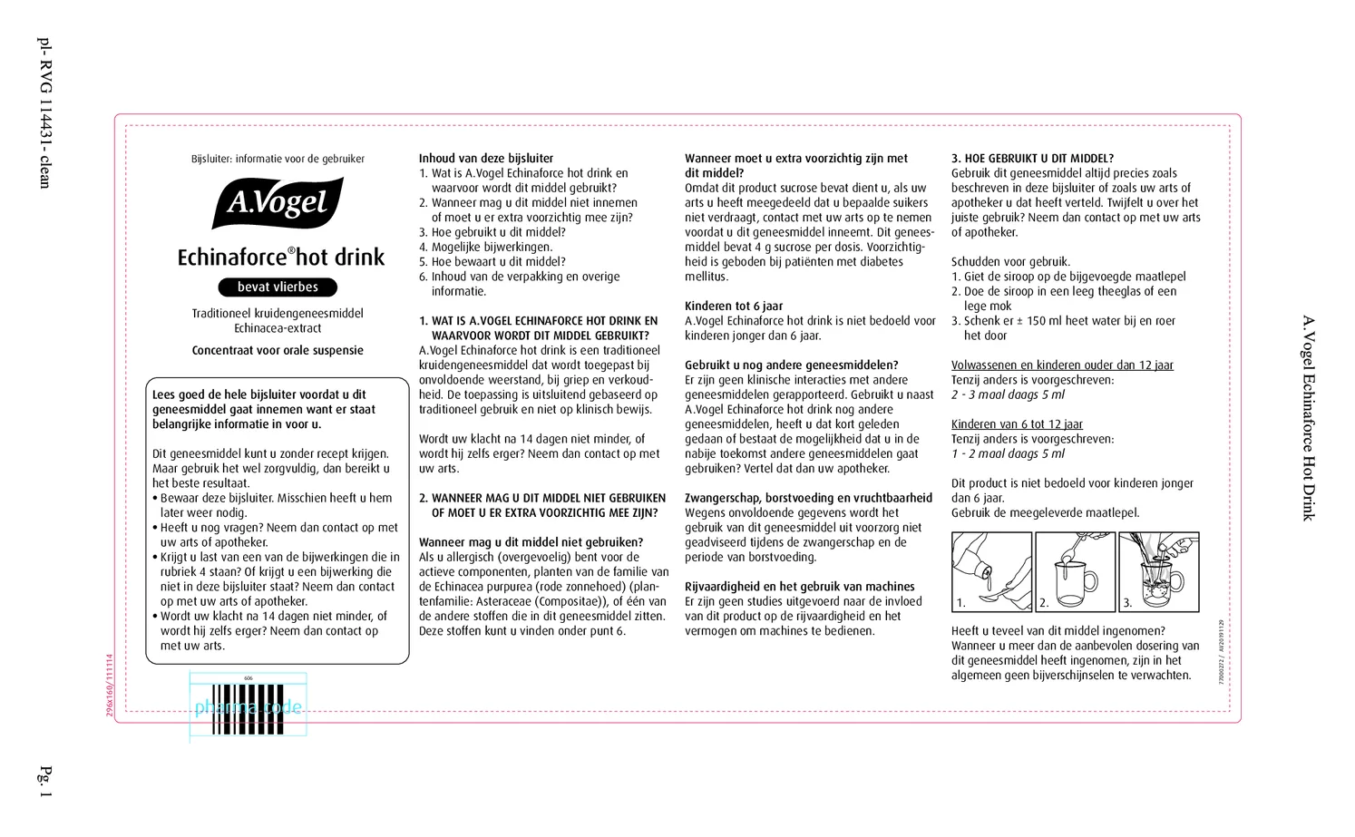 Echinaforce Hot Drink Siroop afbeelding van document #1, bijsluiter