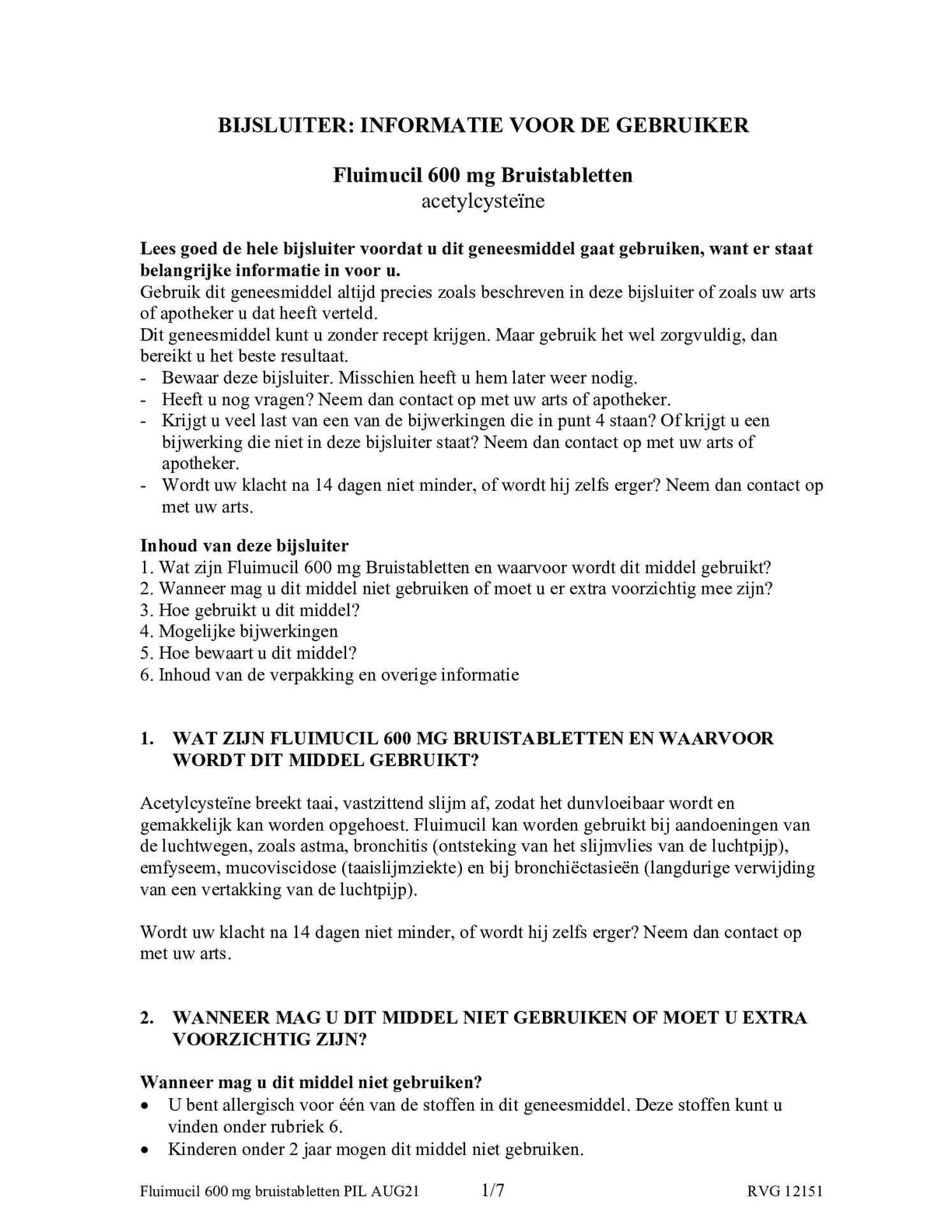 600mg Bruistabletten afbeelding van document #1, bijsluiter