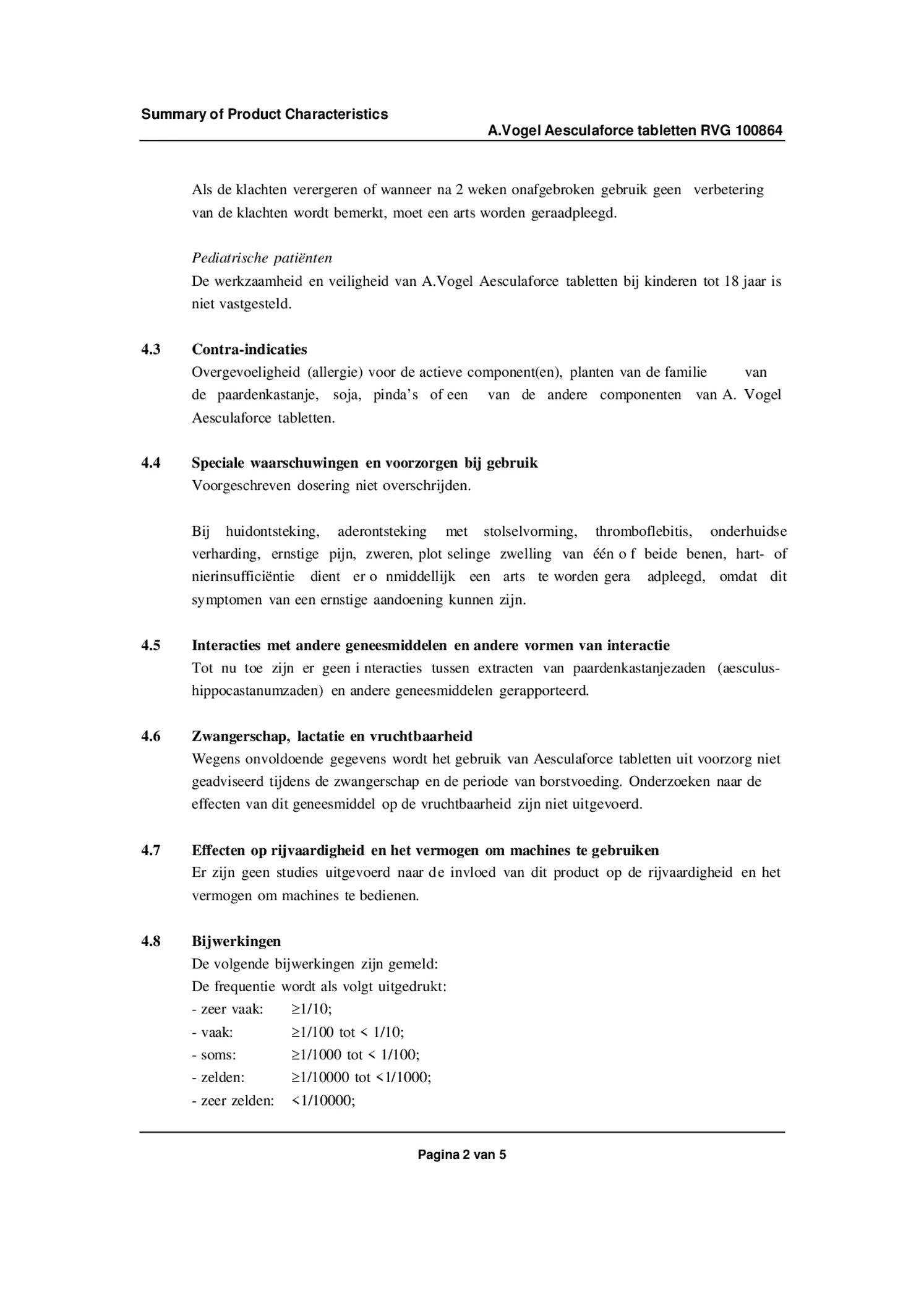 Aesculaforce Tabletten afbeelding van document #2, bijsluiter